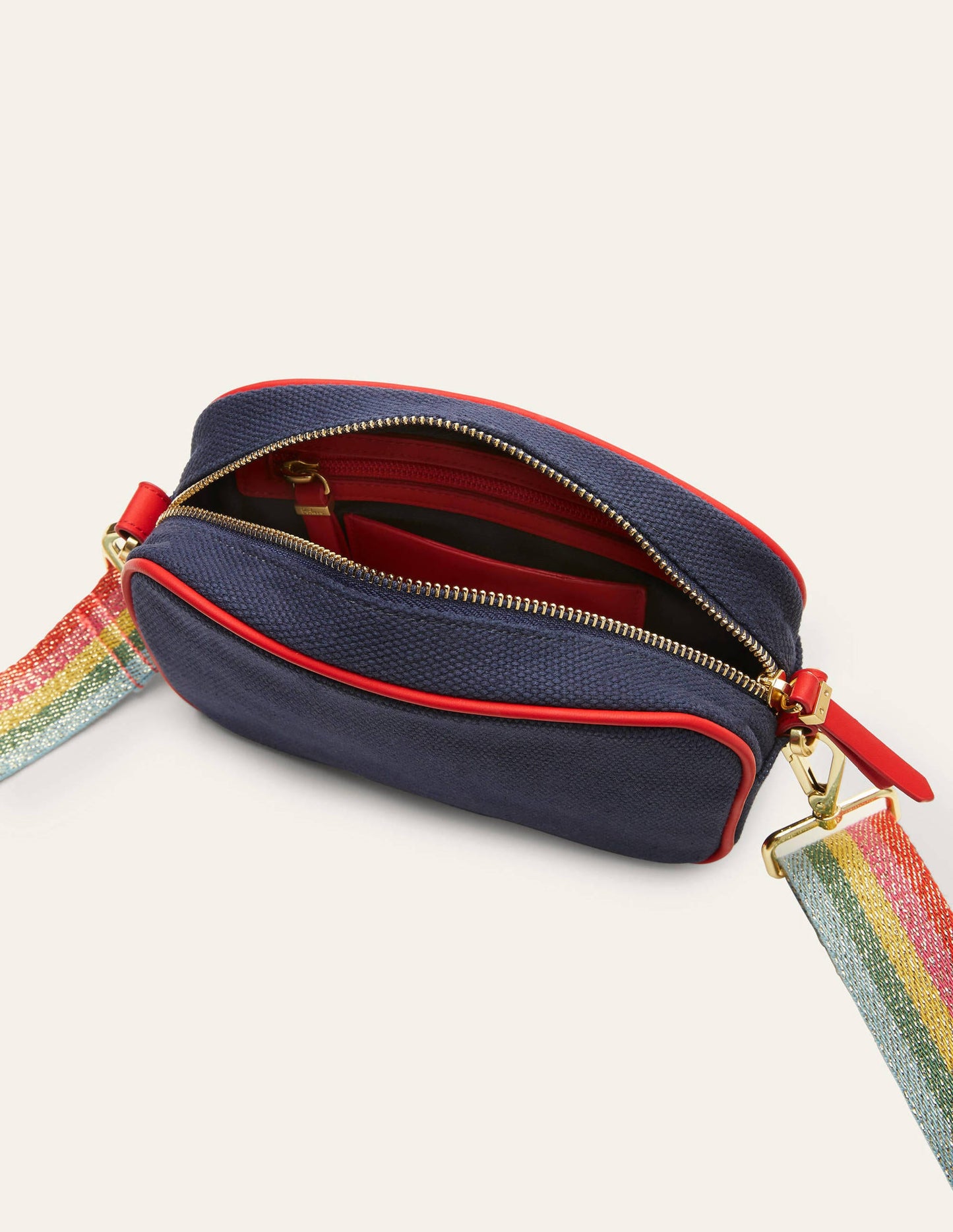 Canvas Crossbody Bag-Navy