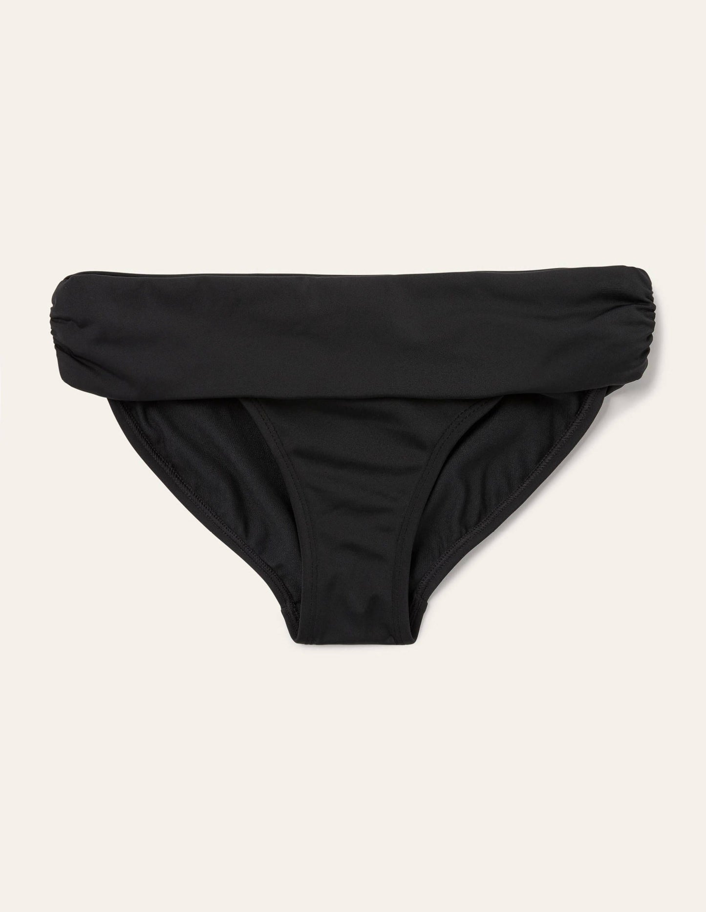Classic Fold Bikini Bottoms-Black