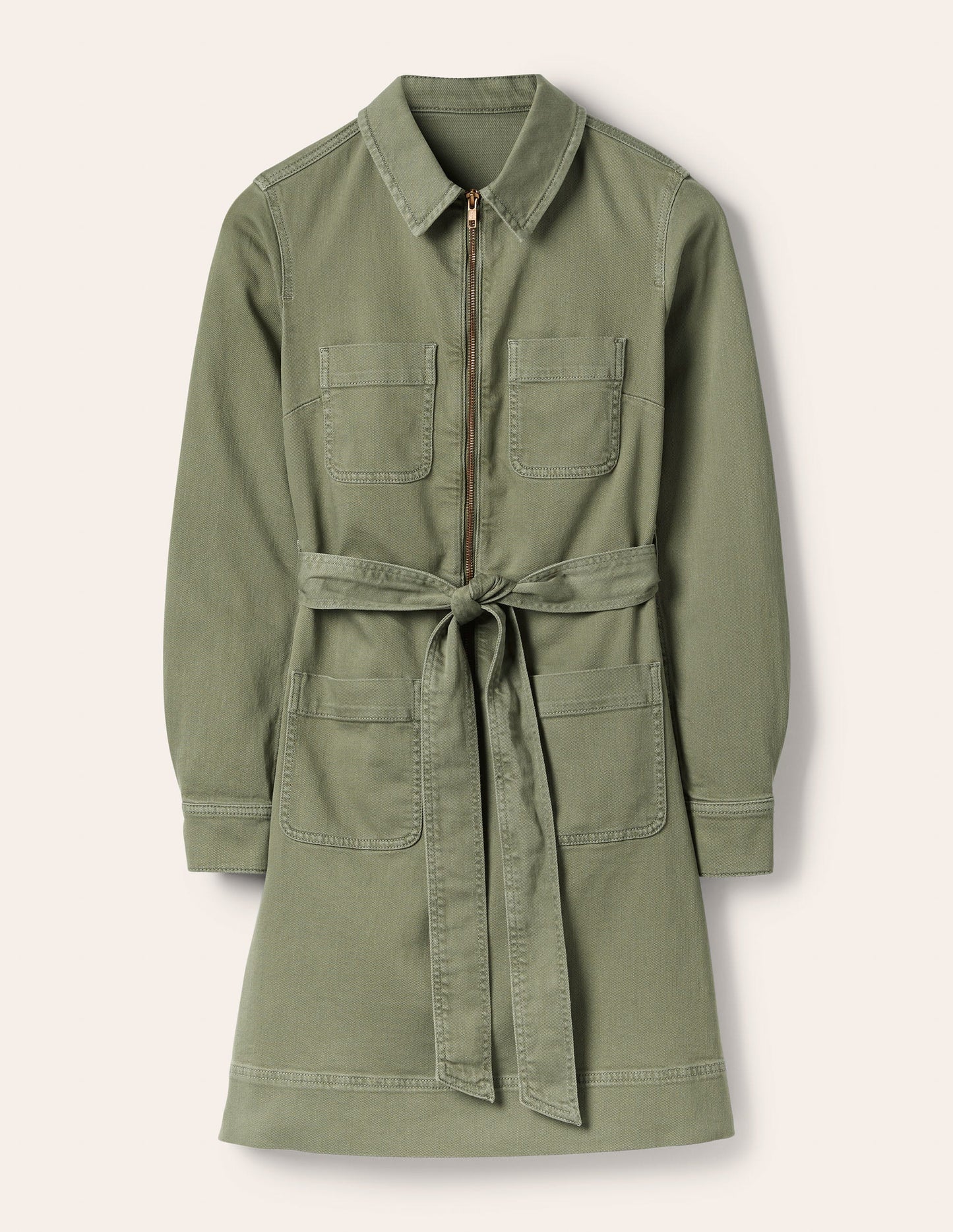 Zip Front Dress-Alder