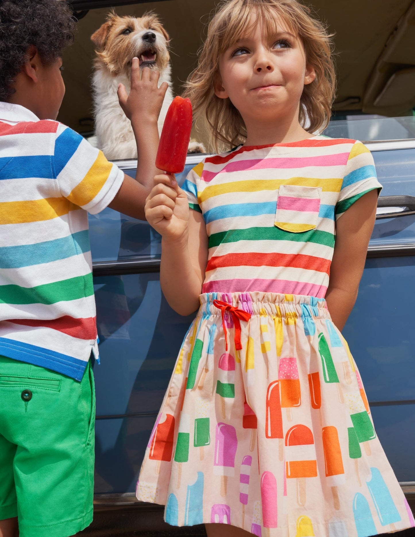 Short-sleeve Hotchpotch Dress-Provence Dusty Pink Lollies