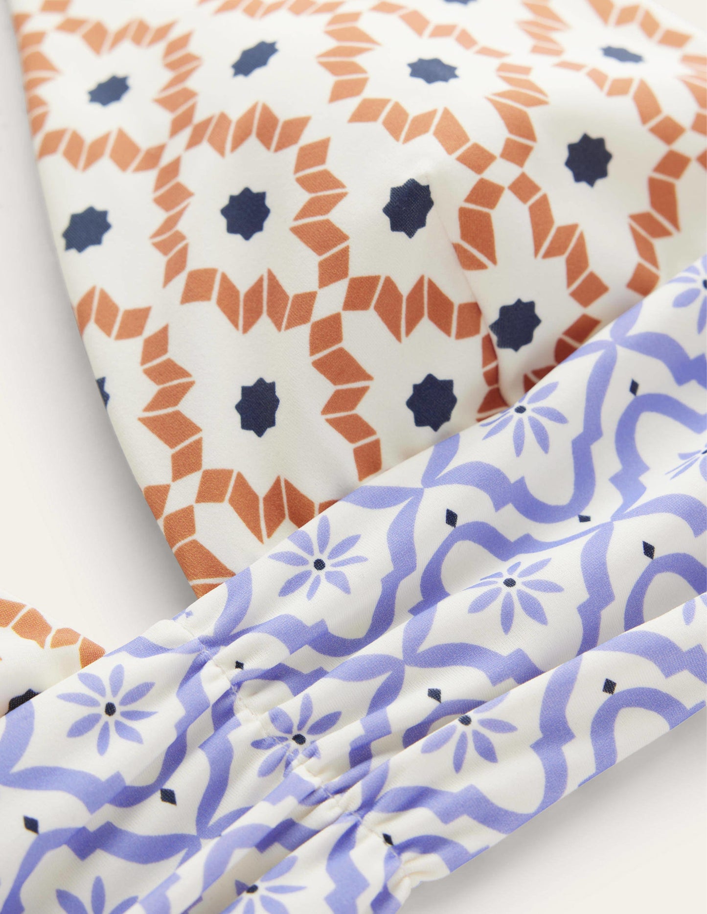 Bow Detail Halter Bikini Top-Multi, Geo Trance