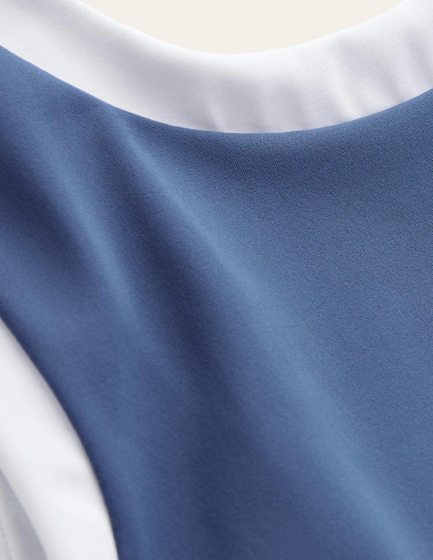 Racer Crew Neck Bikini Top-Globe Colourblock