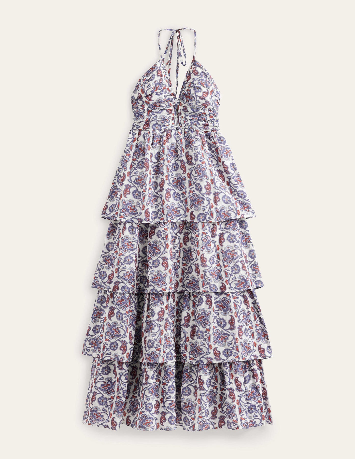 Ruched Tiered Maxi Dress-Nightshadow Blue