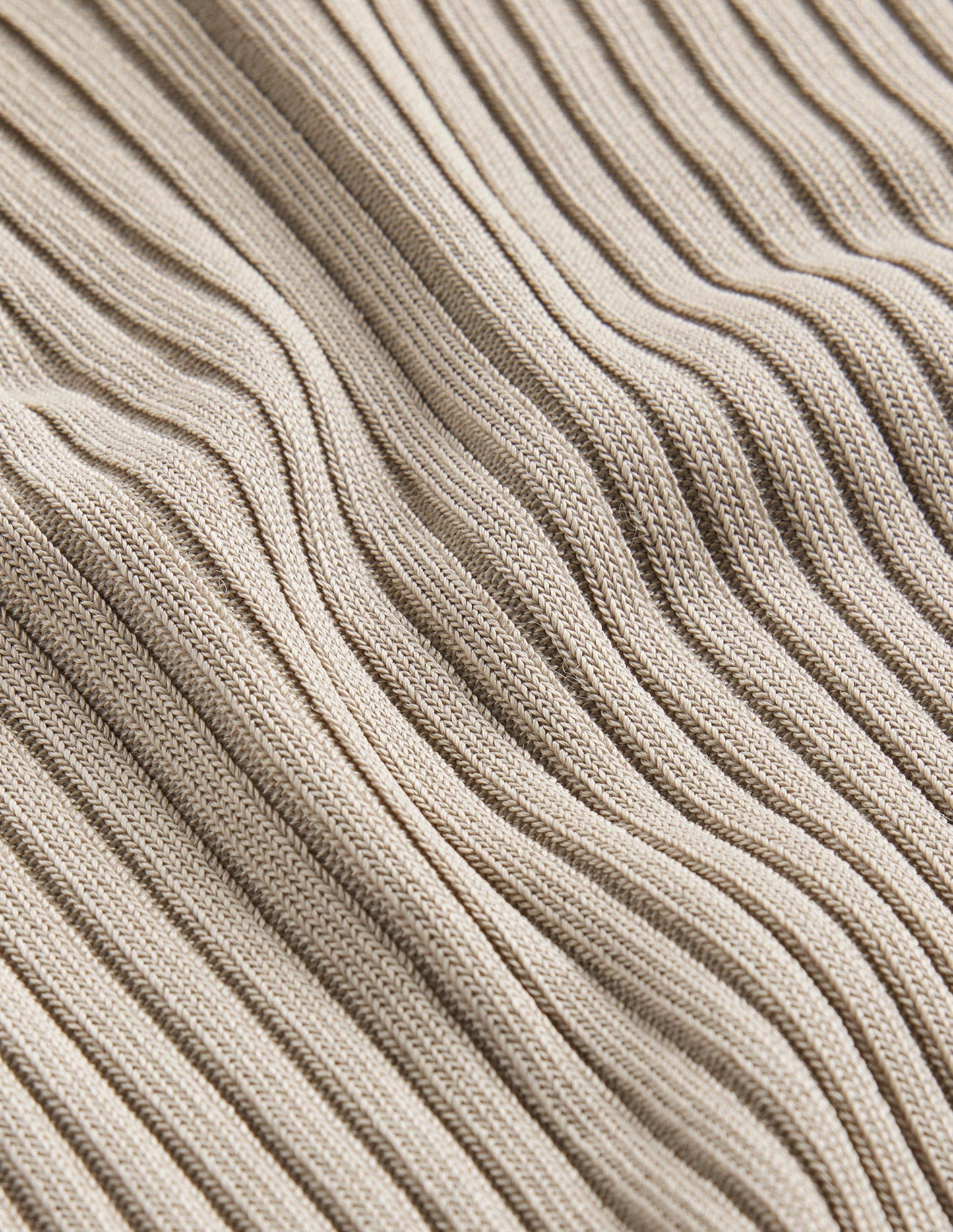 Ribbed Slash Neck Jumper-Stone