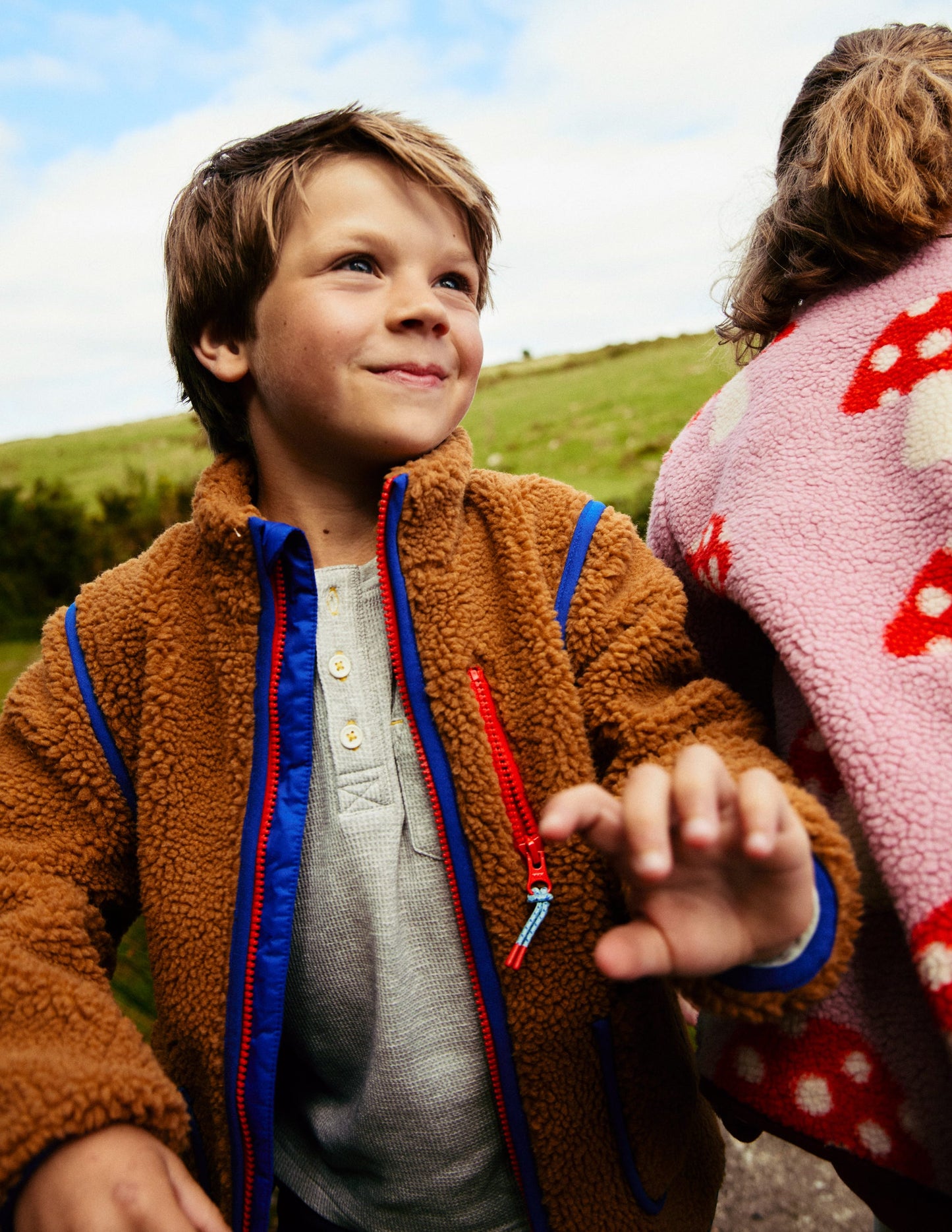 2-in-1 Borg Jacket-Butterscotch Brown Borg