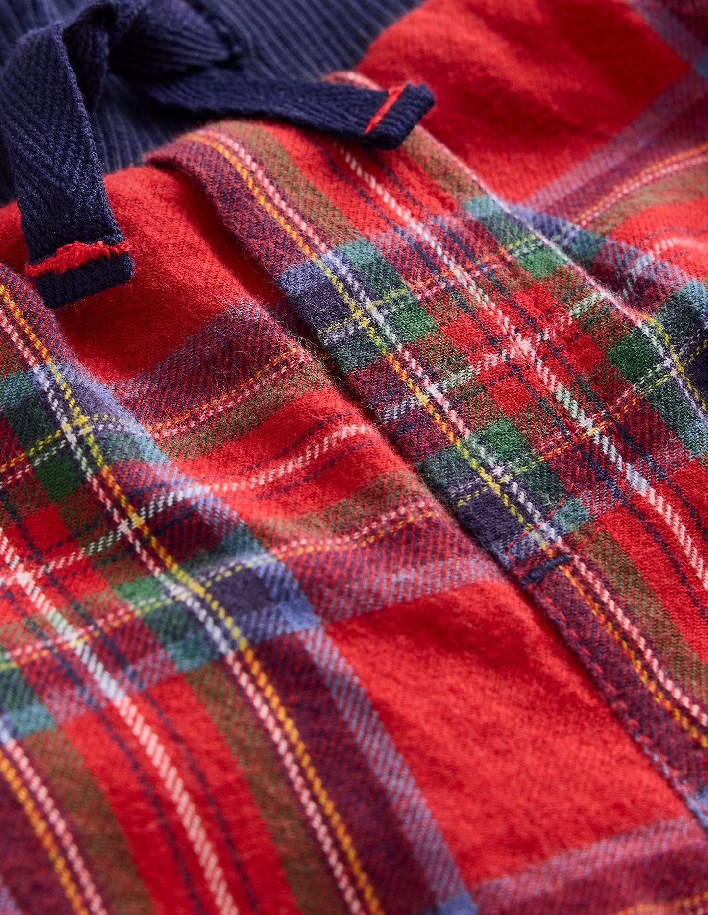 Cosy Lined Trousers-Red and Blue Check