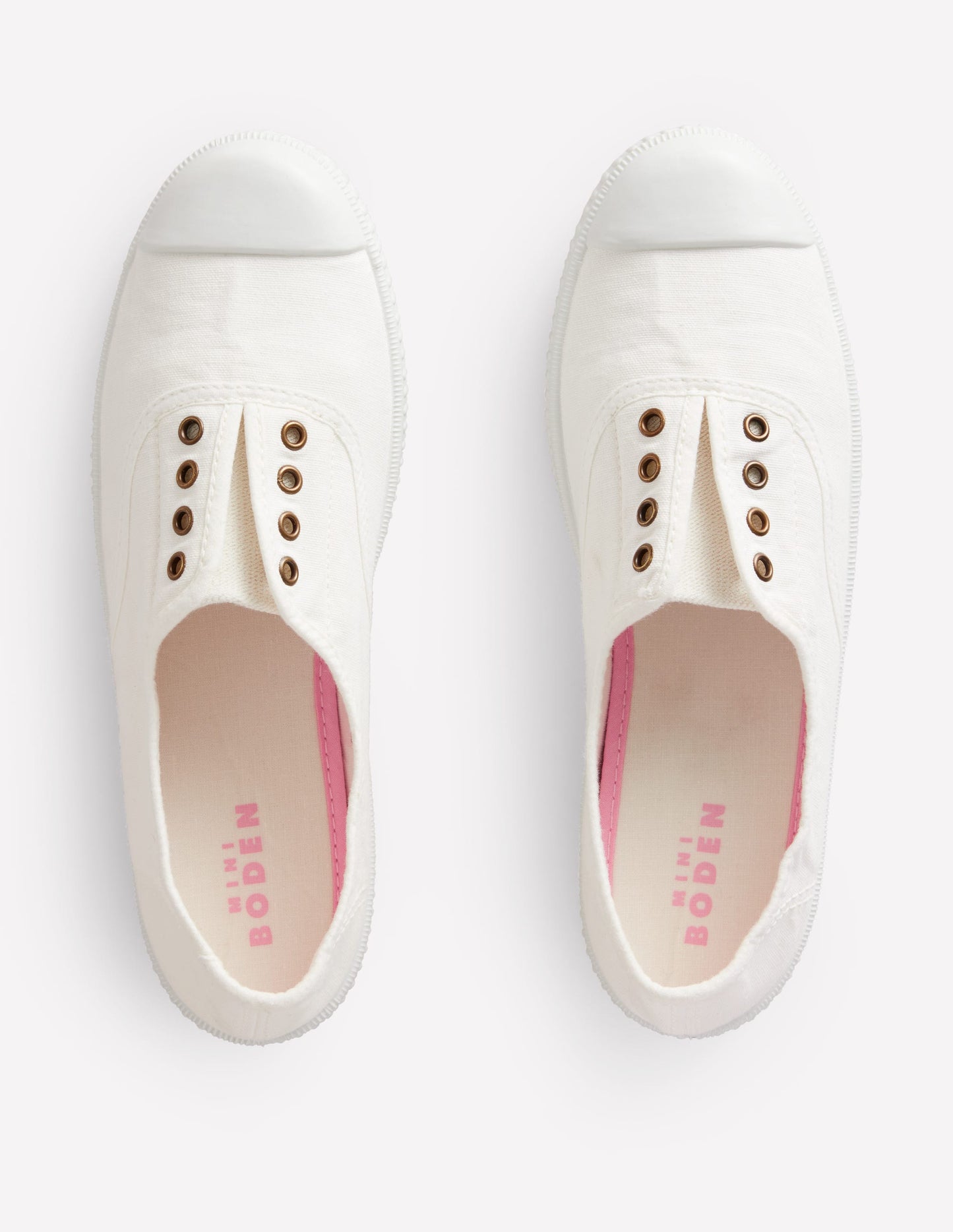 Laceless Canvas Plimsoll-Ivory