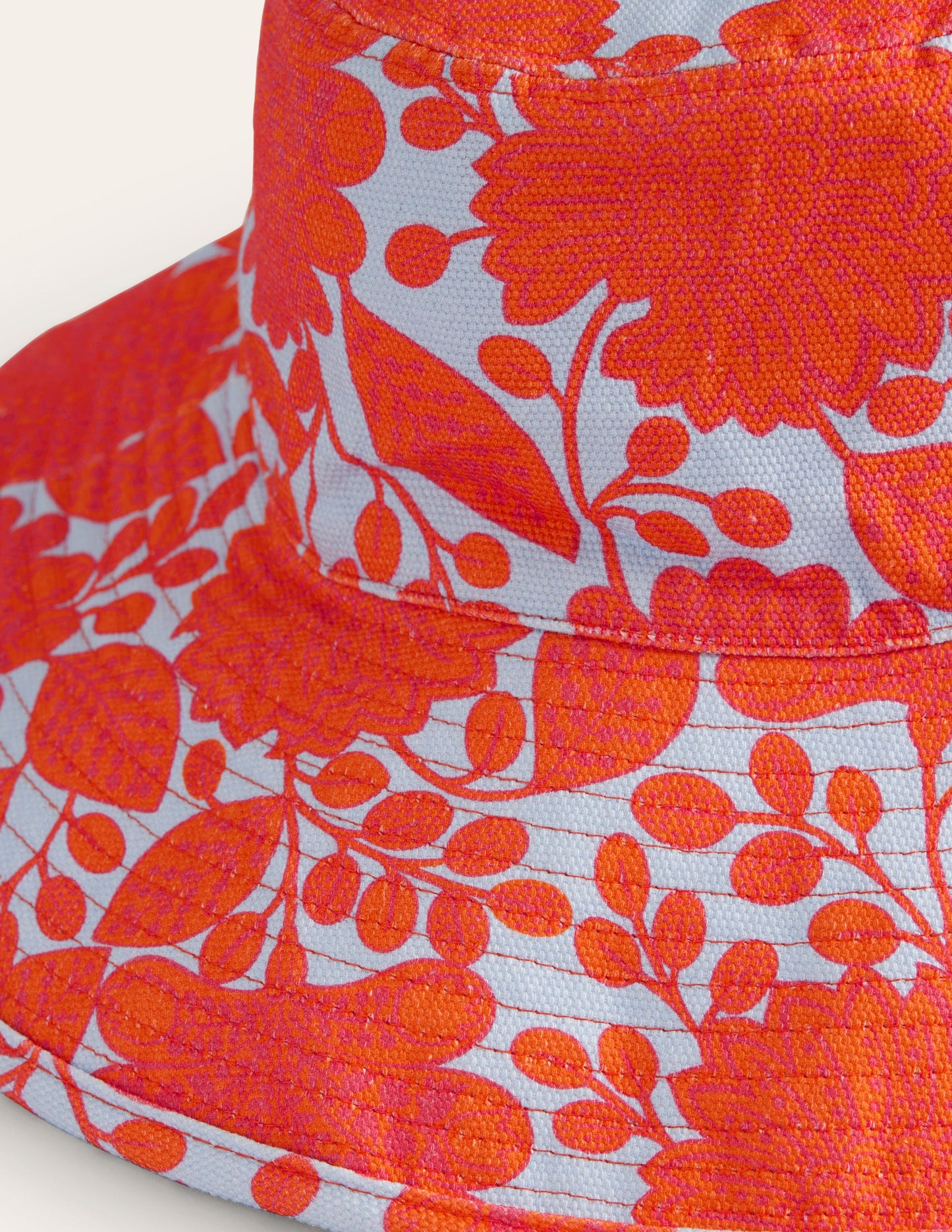 Printed Canvas Bucket Hat-Firecracker, Gardenia Swirl