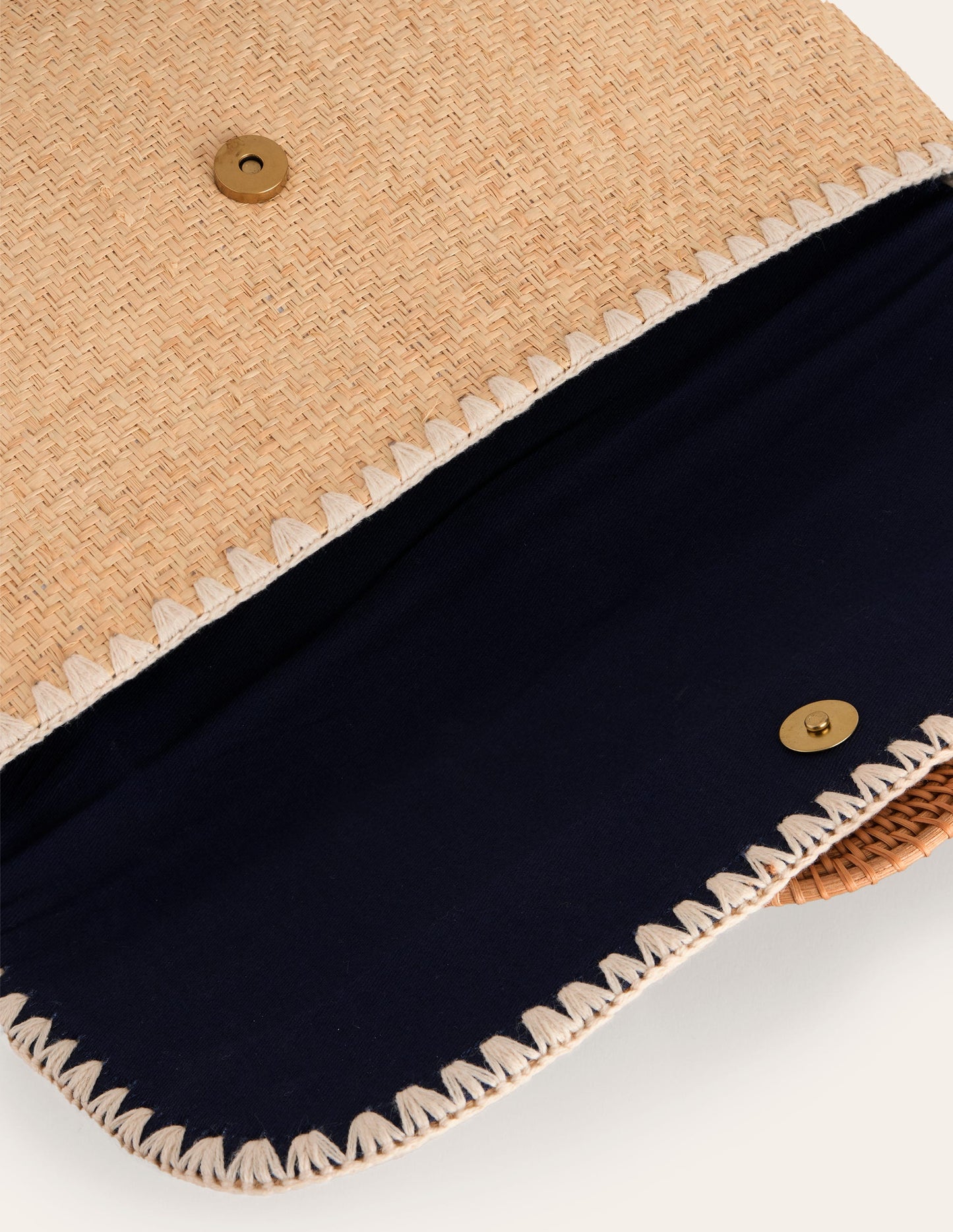 Raffia Clutch Bag-Natural