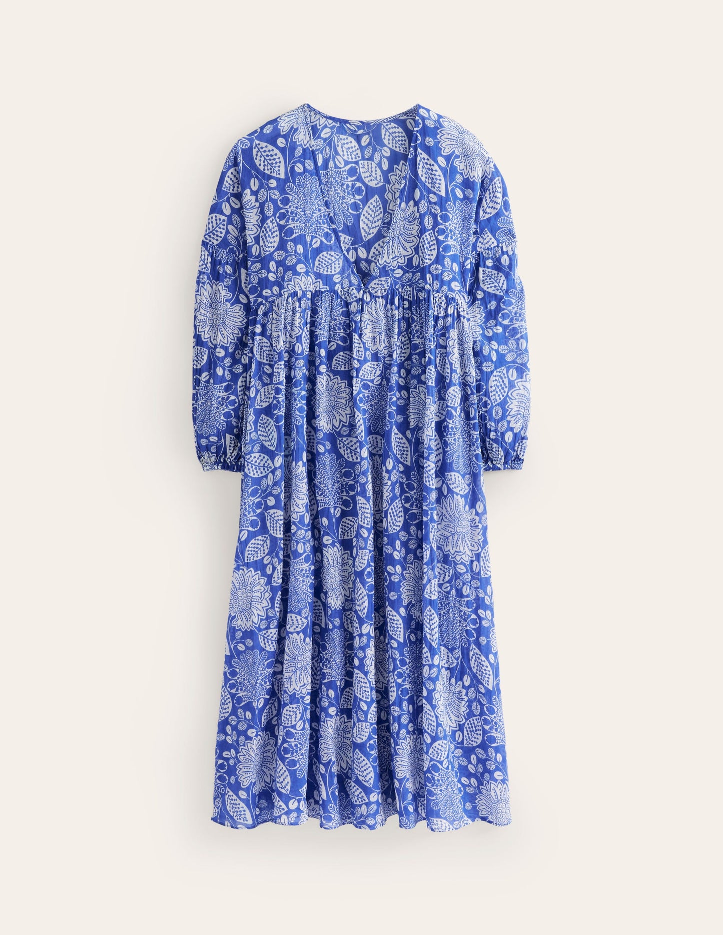 Sarah Maxi Kaftan Dress-Surf The Web, Gardenia Swirl