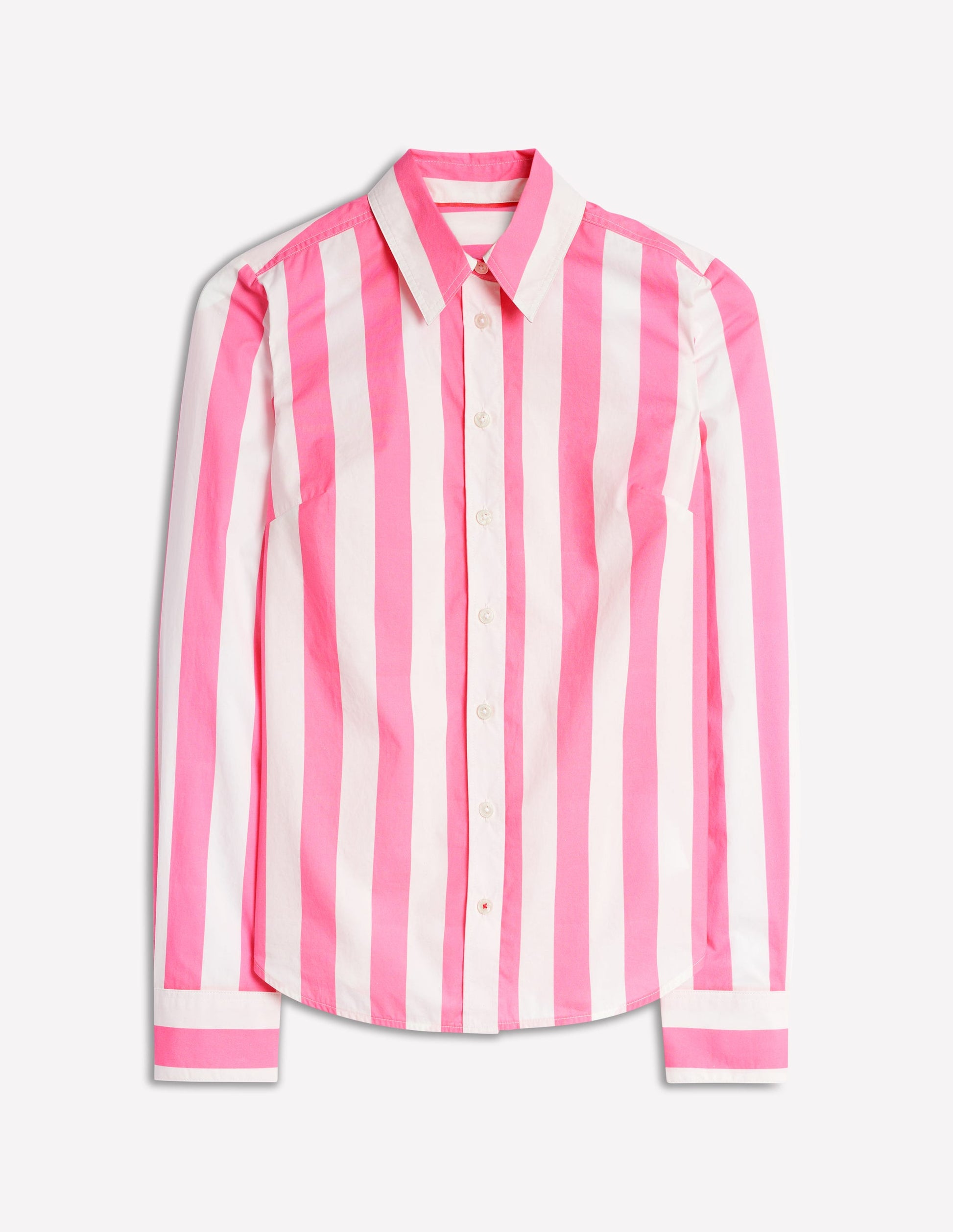 Sienna Cotton Shirt-Pink Rose Wide Stripe-6
