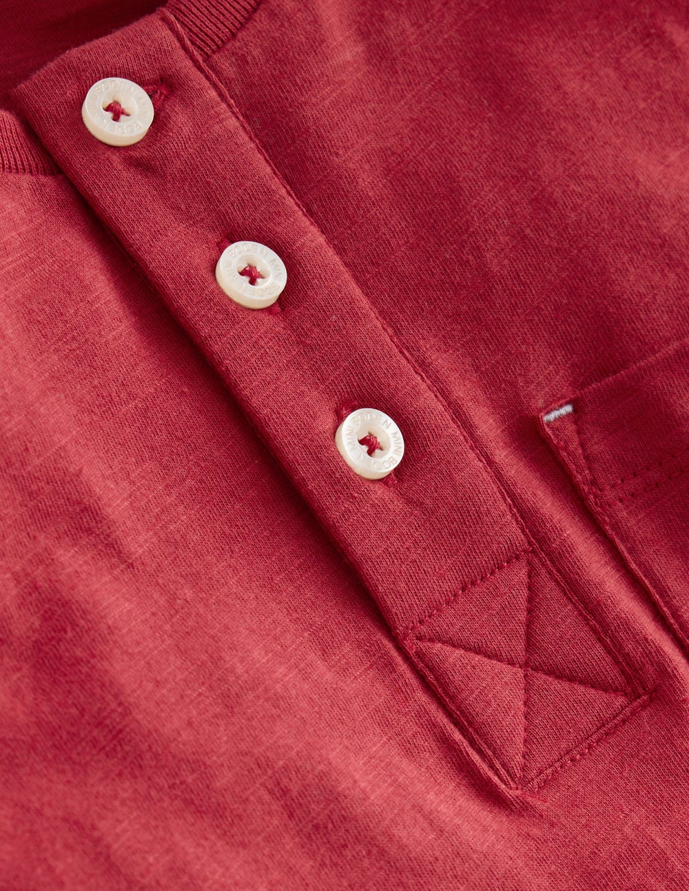 Everyday Henley T-shirt-Pomegranate red