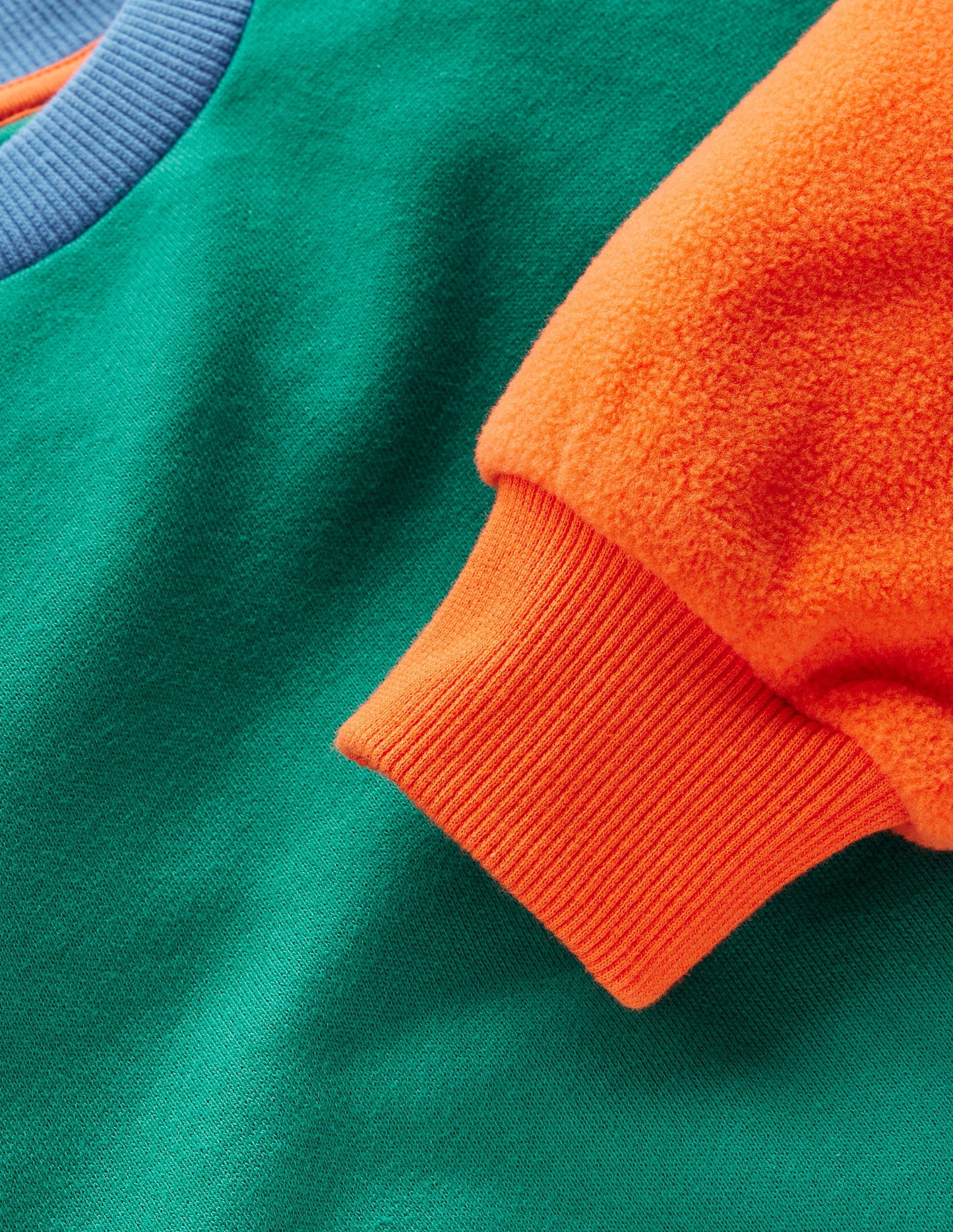 Colourblock Sweatshirt-Jewel Green Colourblock