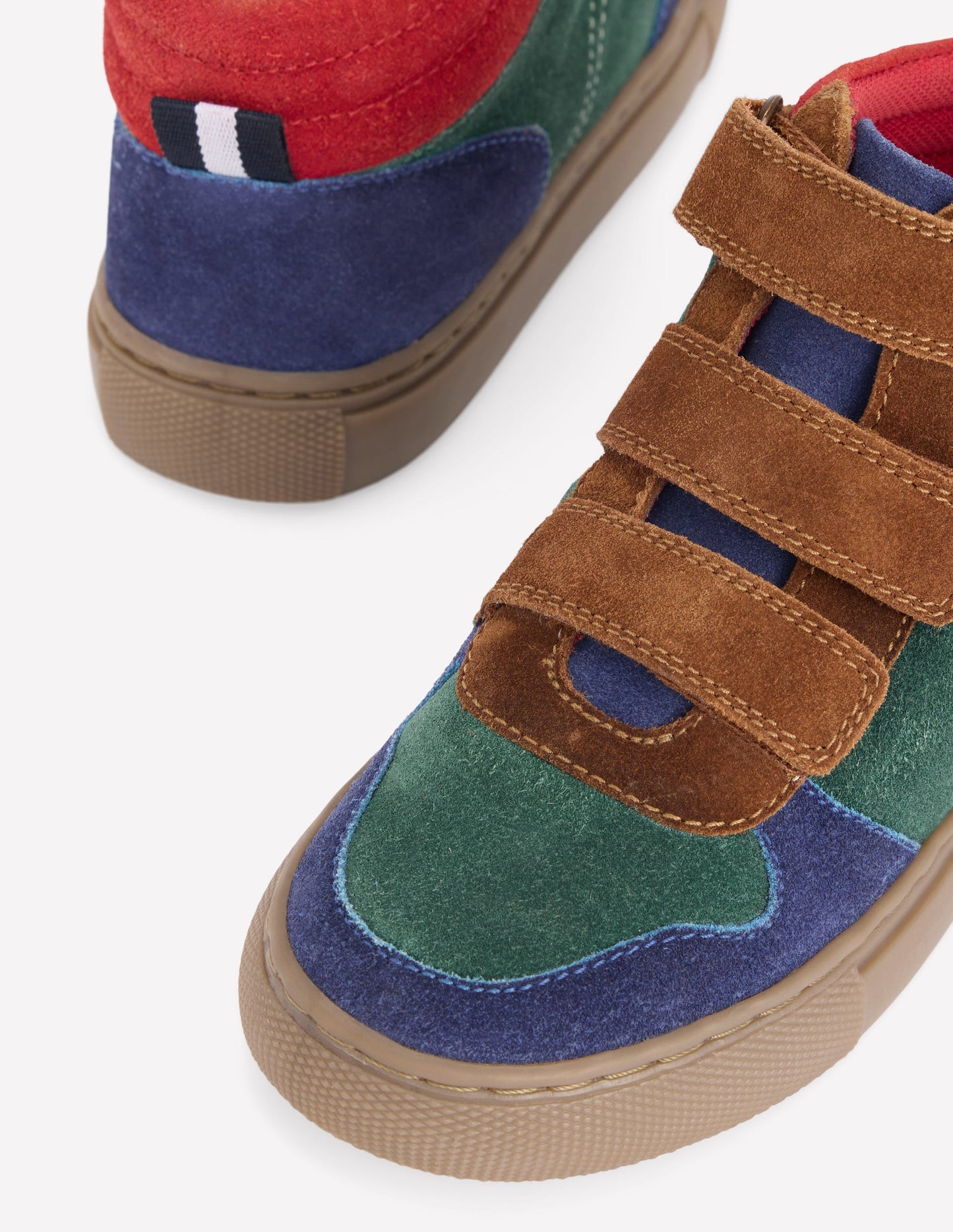 Suede High Tops-Pine Green Colour Block