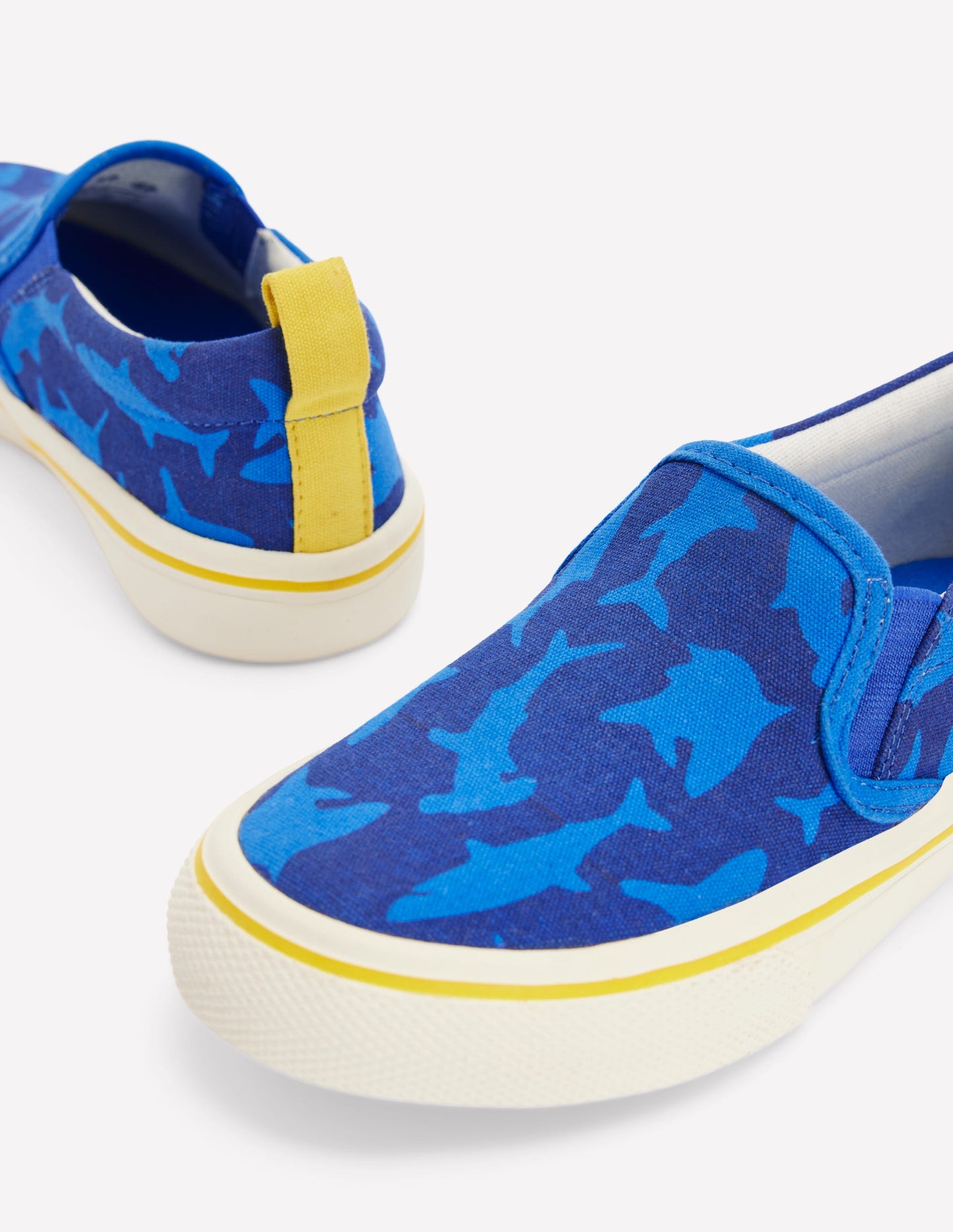 Canvas Slip-Ons-Starboard Blue Sharks