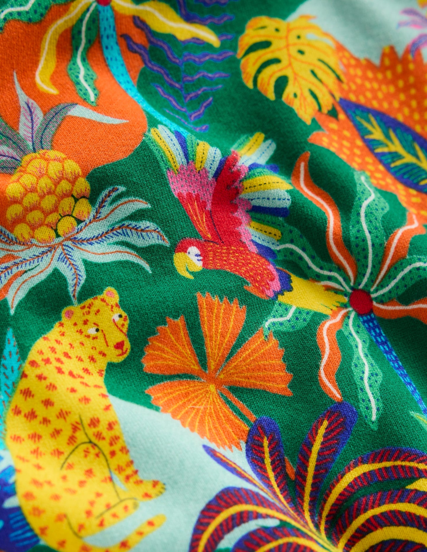 Printed Sweatshirt-Green Multi Jungle