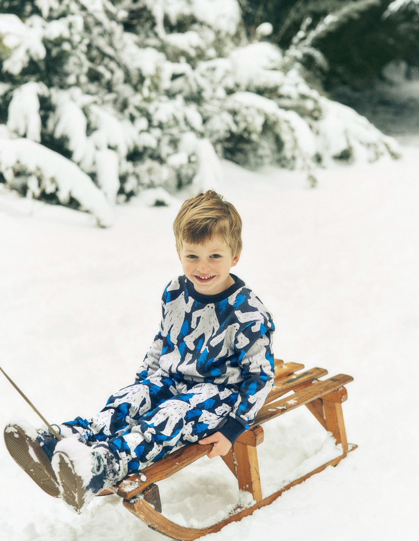 Printed Comfy Joggers-Yetti