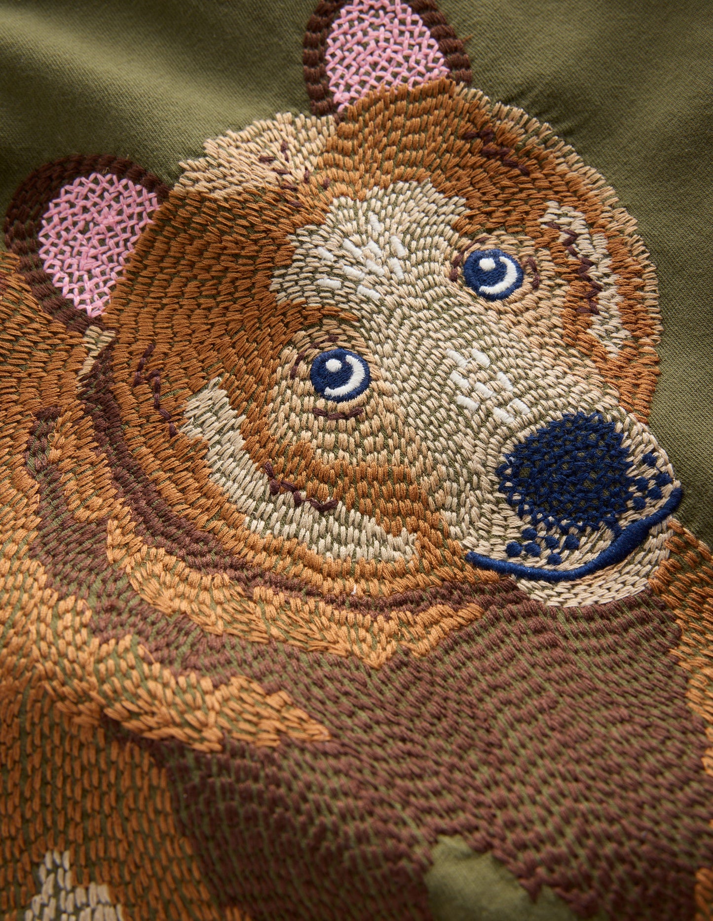 Superstitch Long Sleeve Top-Classic Khaki Bear