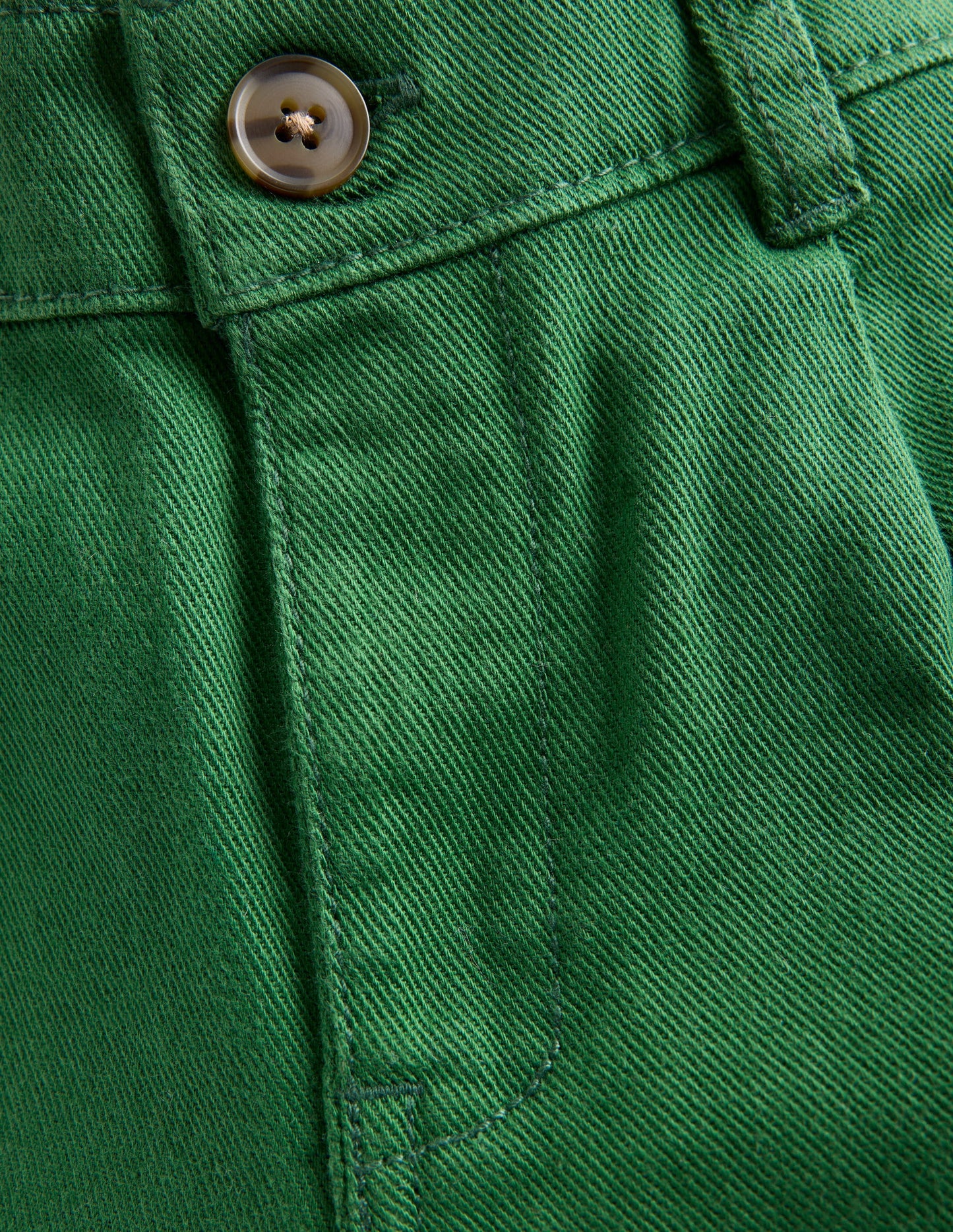 Everyday Straight Leg Trousers-Pine Green Twill