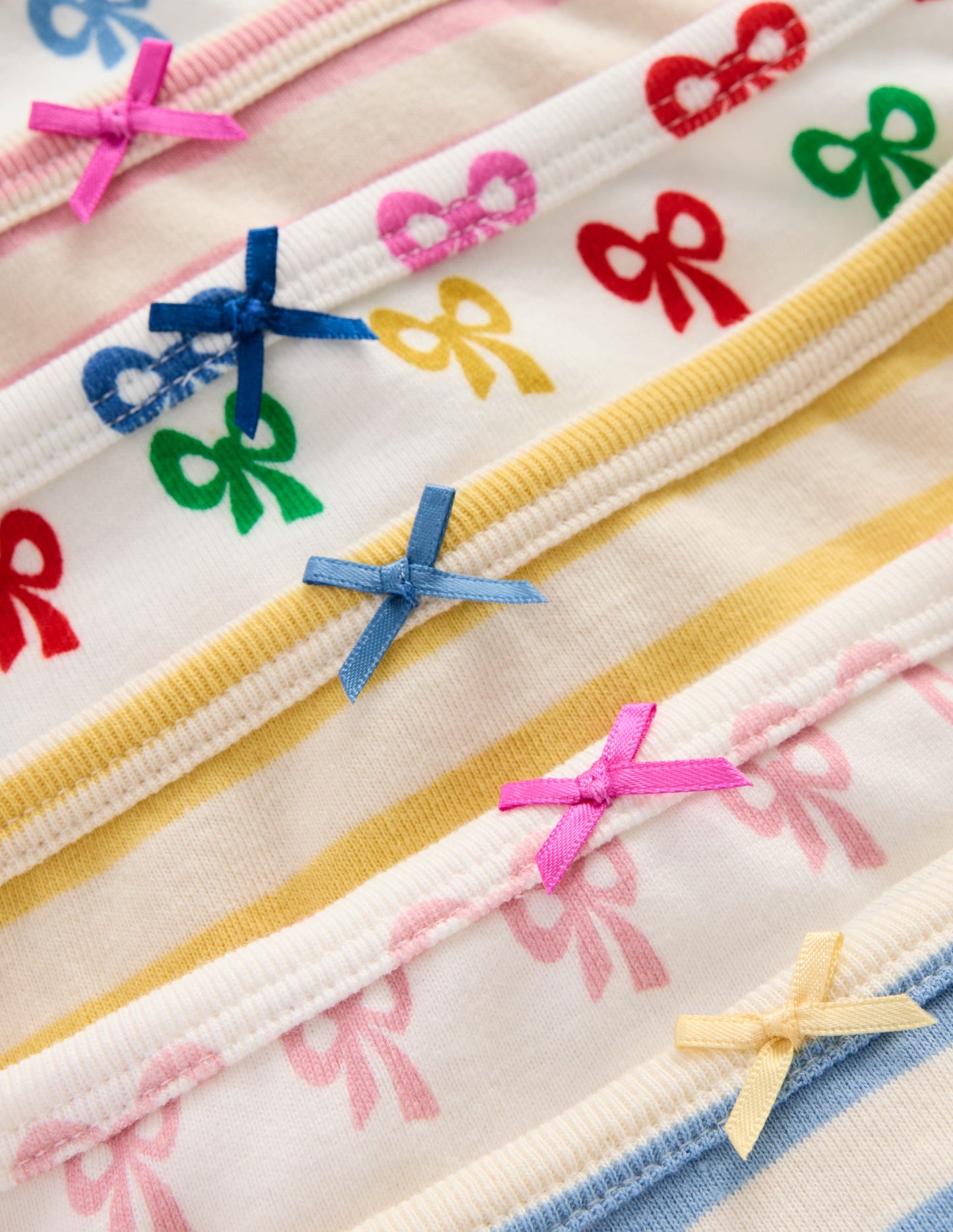 7-pack Pants-Multi Bow/Stripe