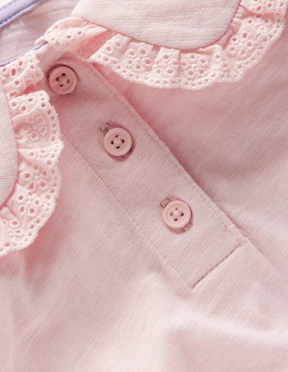 Collared Slub Top-Chalk Pink