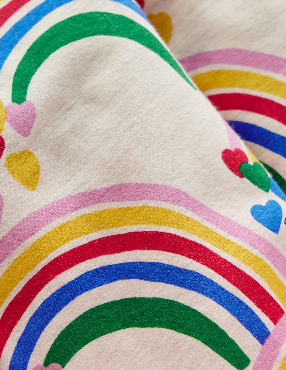 Fun Leggings-Oatmeal Marl Rainbow Hearts