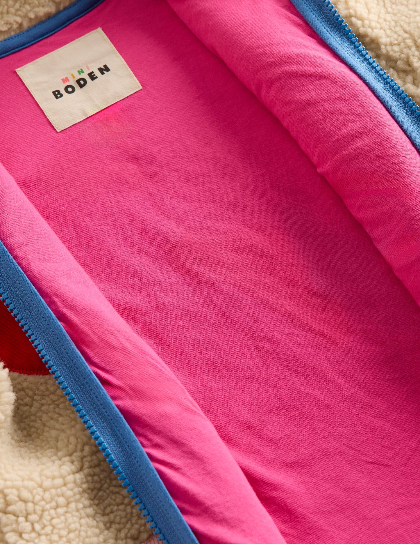 Collared Borg Zip Through-Applique Hearts