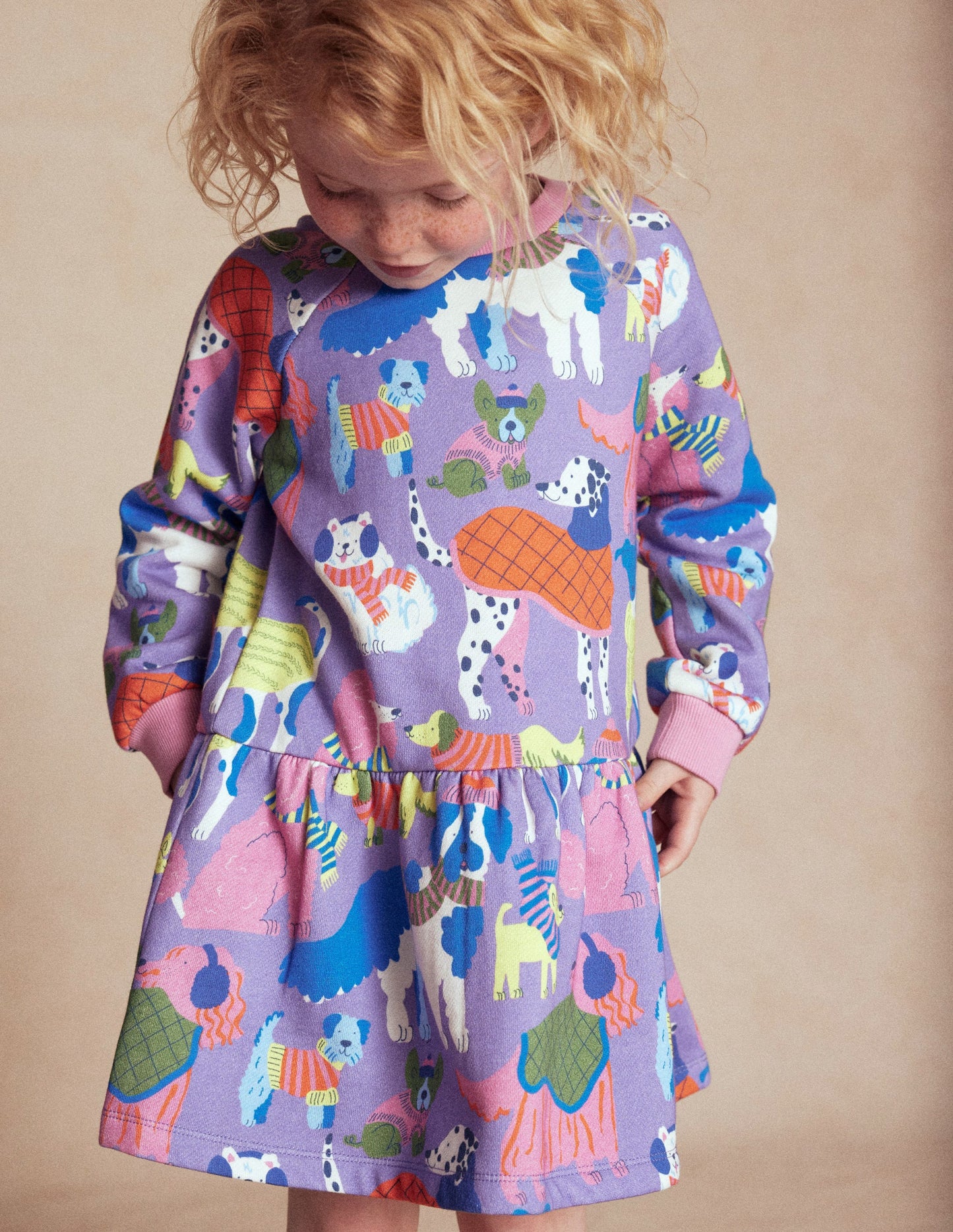 Cosy Sweatshirt Dress-Eggshell Blue Cosy Dogs