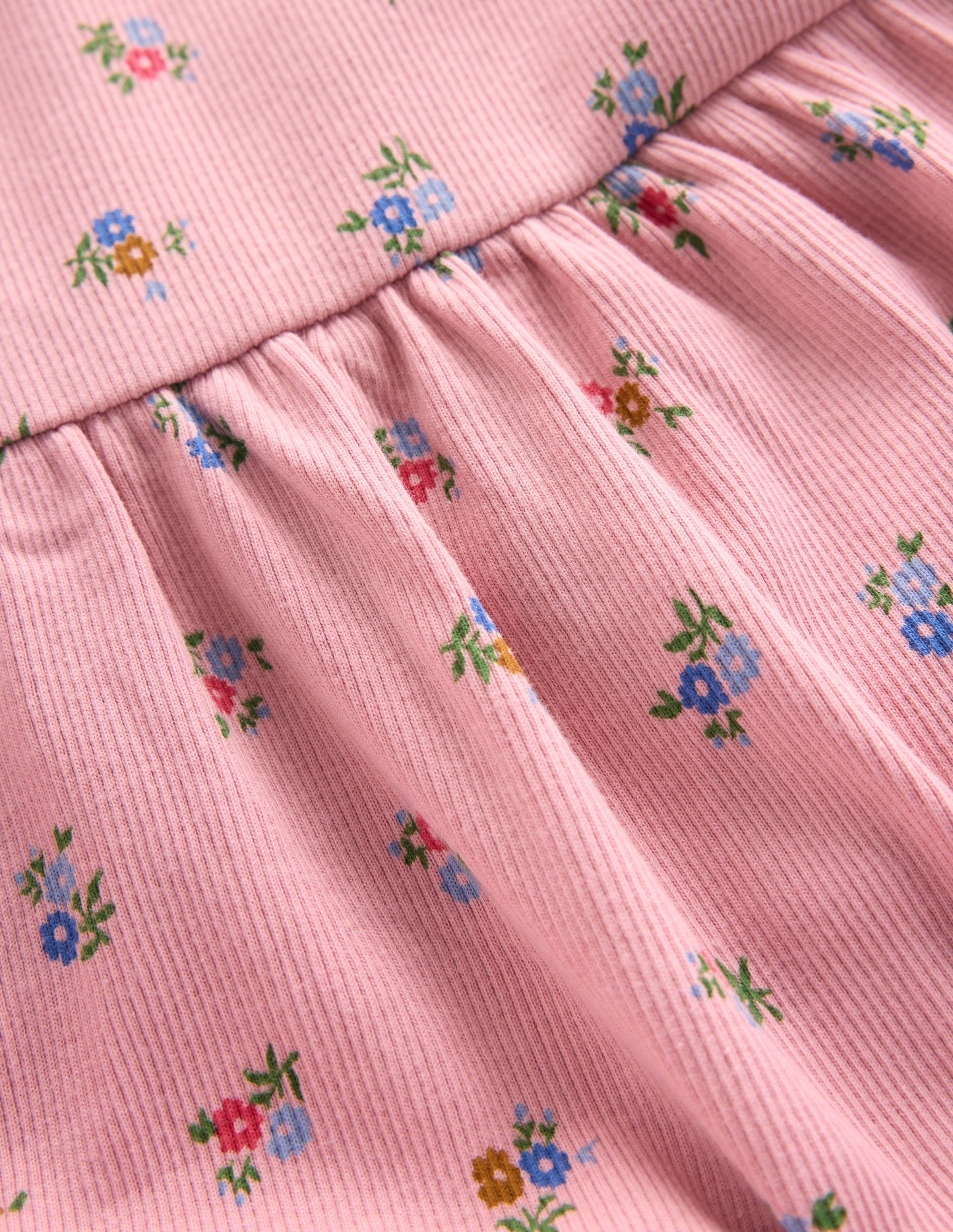 Ribbed Tunic Set-Vintage Pink Spaced Ditsy