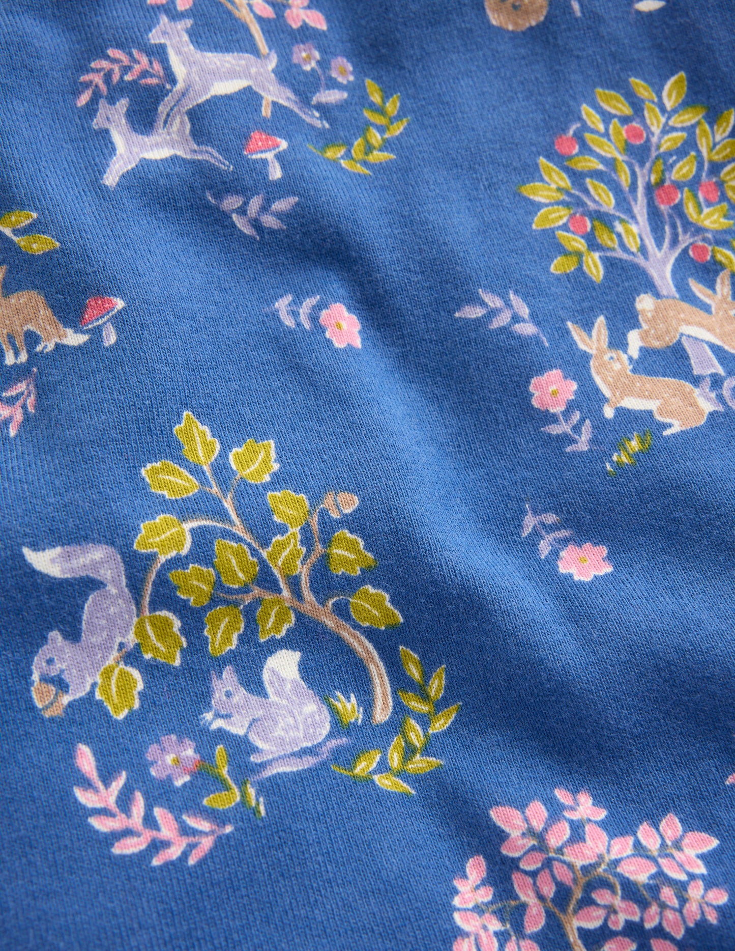 Snug Long John Pyjamas-Blue Forest Print