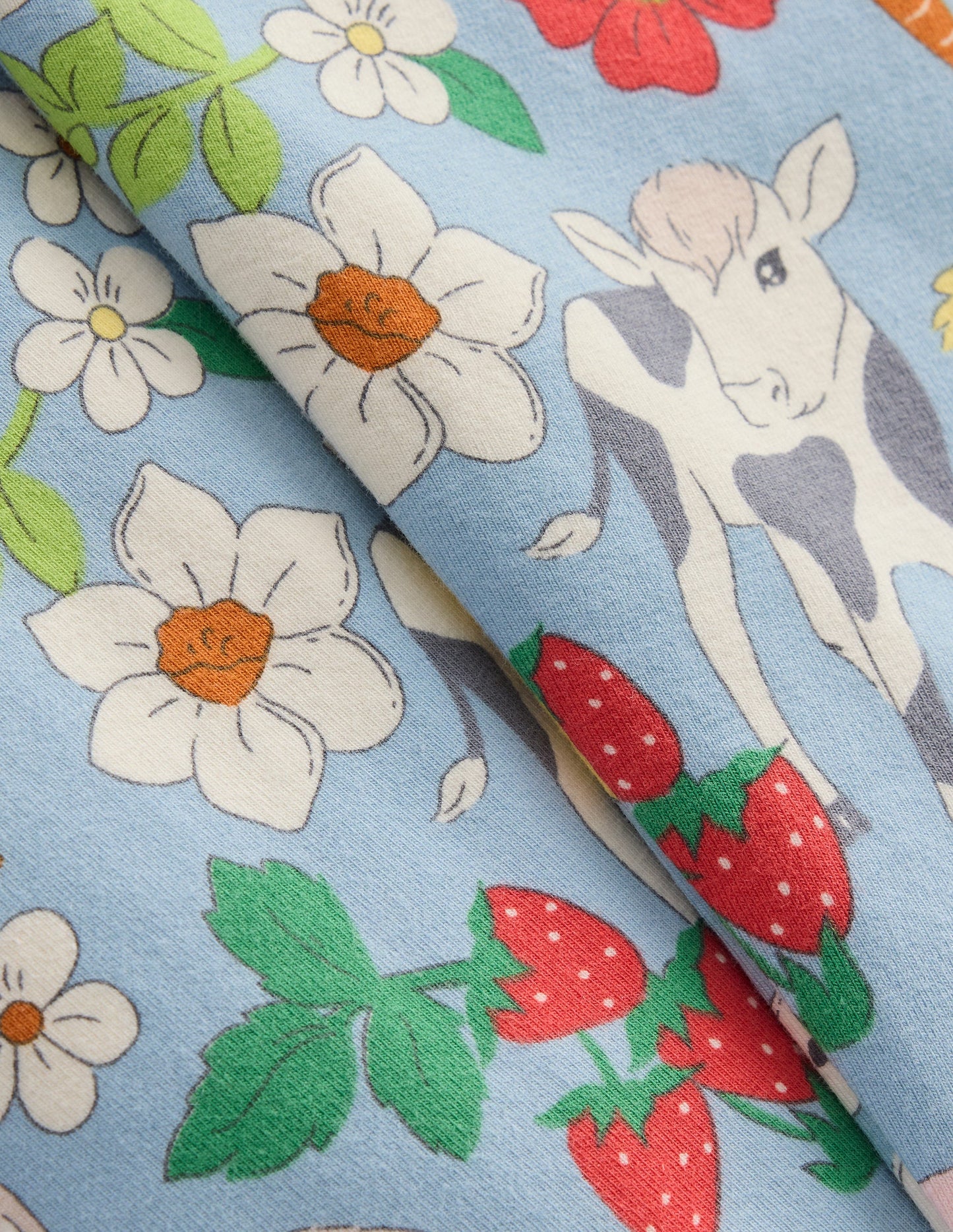 Everyday Fun Leggings-Blue Spring Meadow