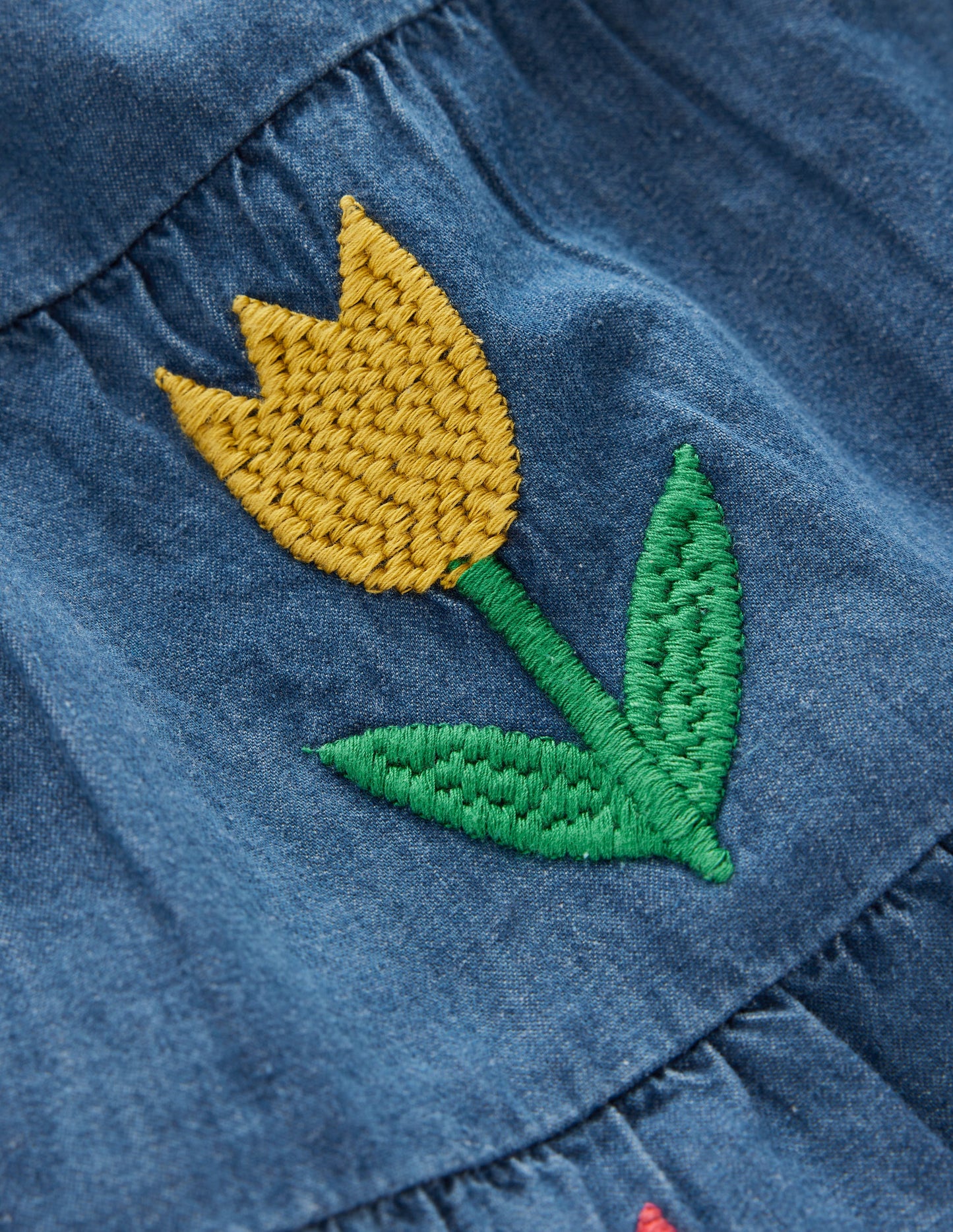 Twirly Woven Dress-Mid Vintage Tulips