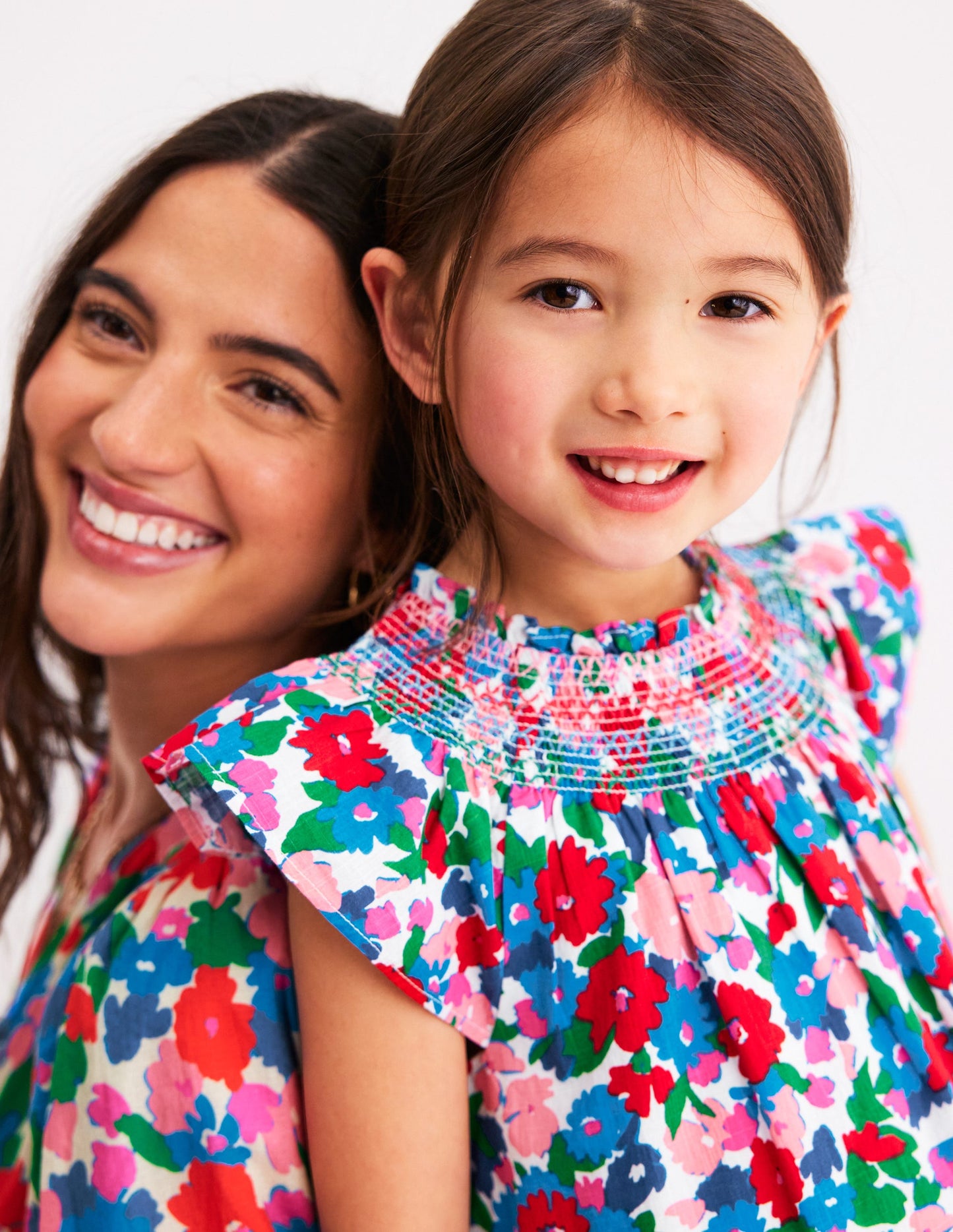 Holiday Smocked Dress-Multi Floral