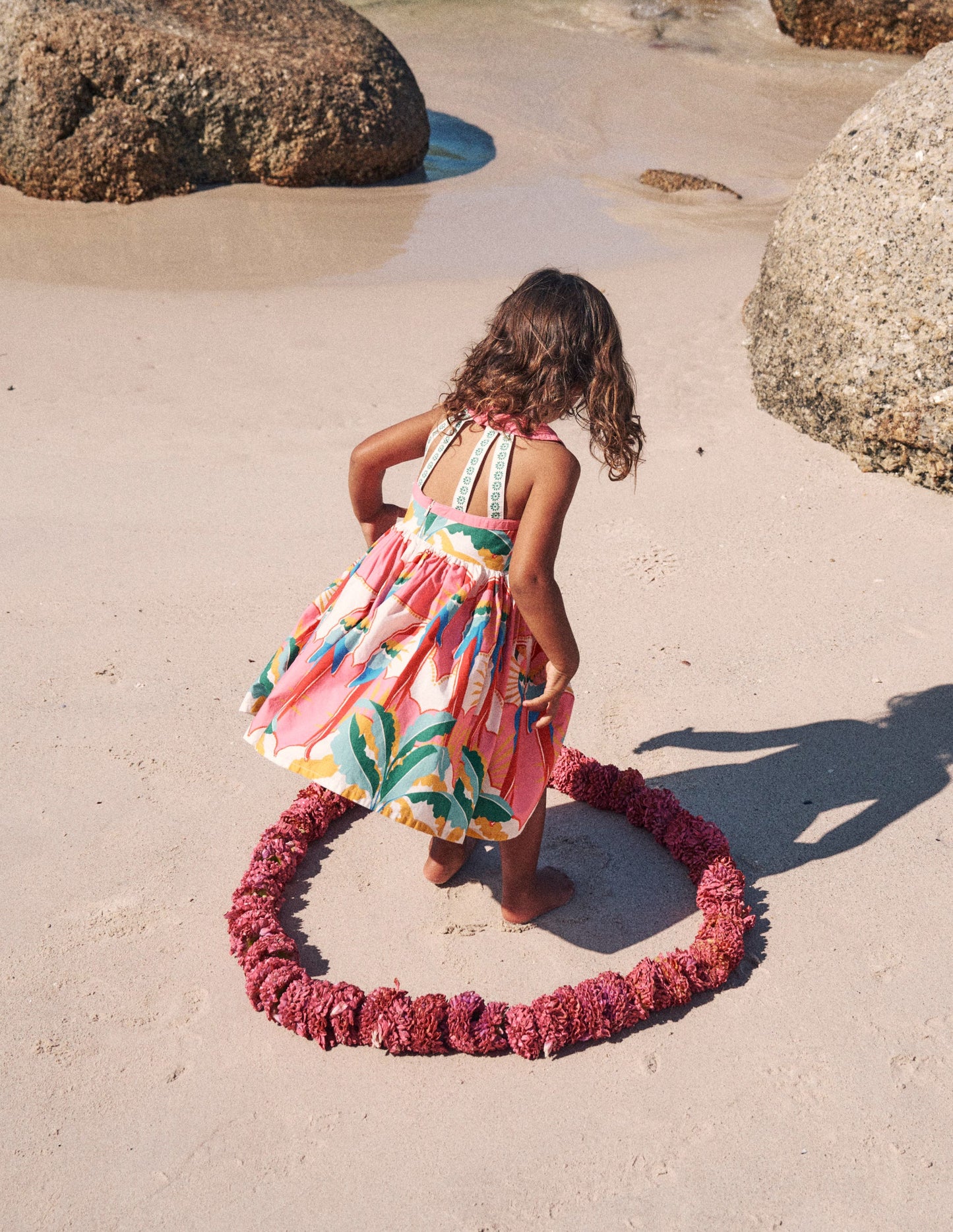 Harlow Back Detail Dress-Multi Parrot