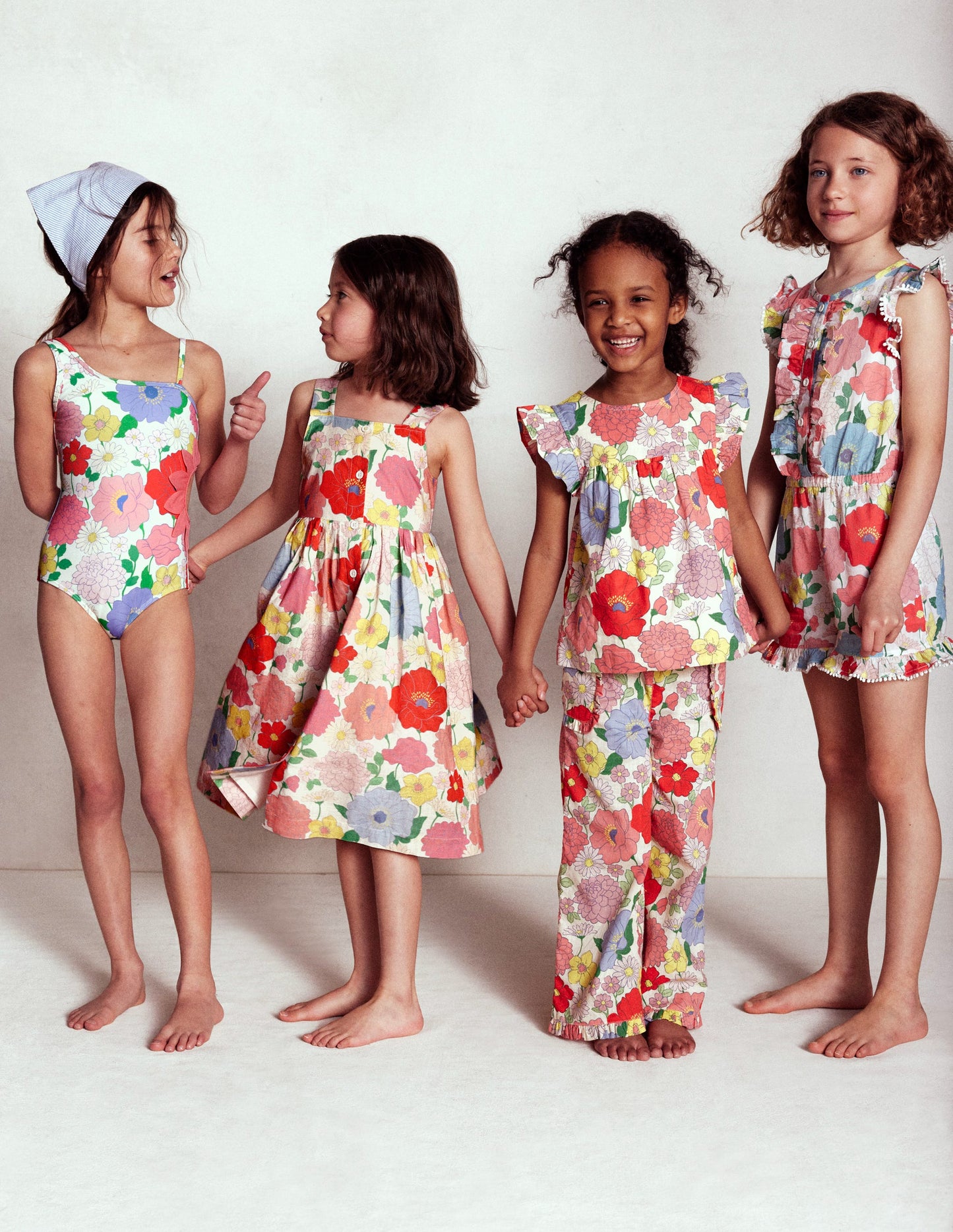 Remy Button Through Dress-Multi Summer Garden