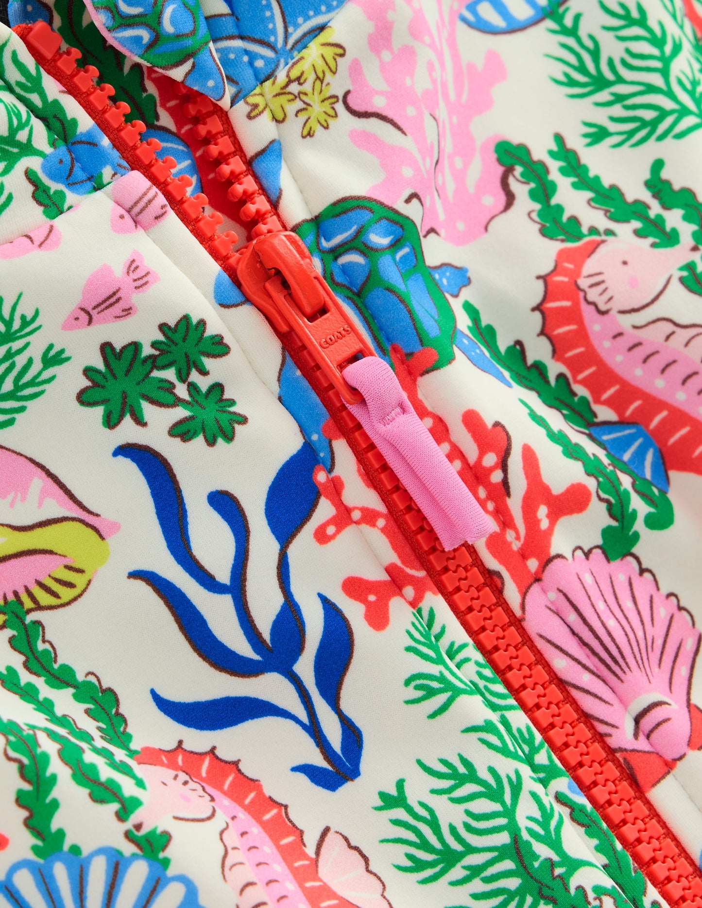 Short Sleeve Swimsuit-Multi Coral Cove