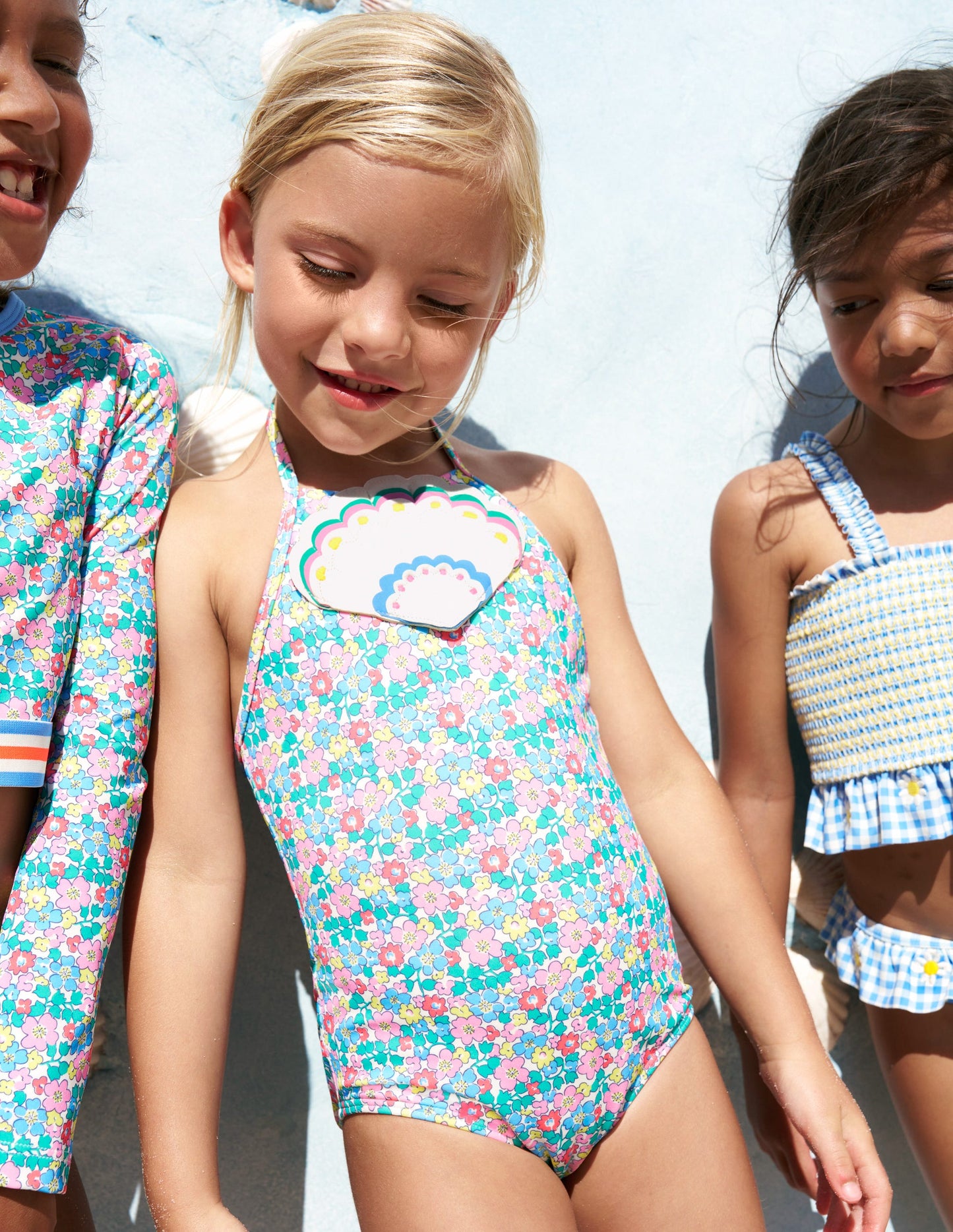 Ellery Fun Logo Swimsuit-Multi Flowerbed Shell