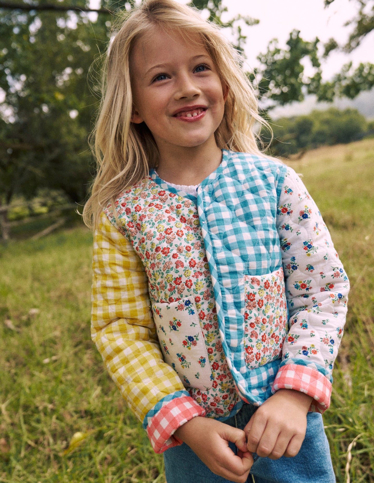 Aurore Reversible Jacket-Patchwork Floral