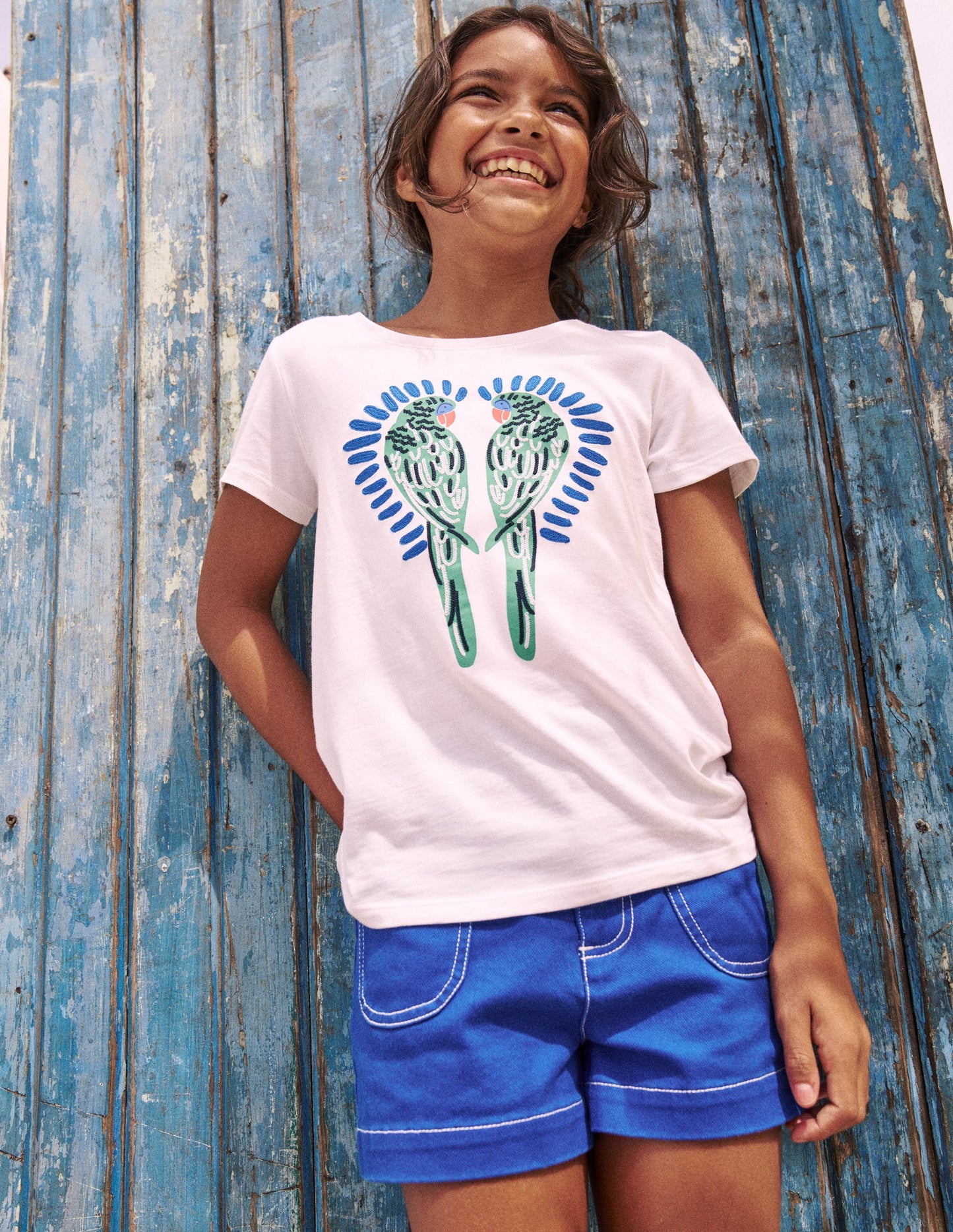 Patch Pocket Shorts-Bright Blue