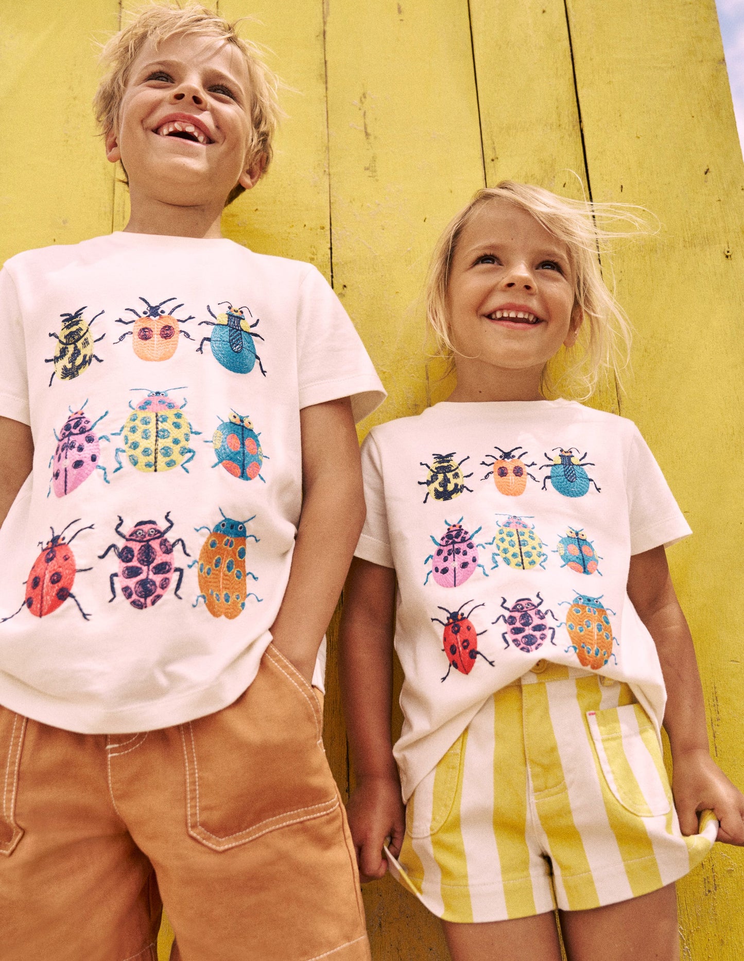 Patch Pocket Shorts-Pineapple Yellow Stripe