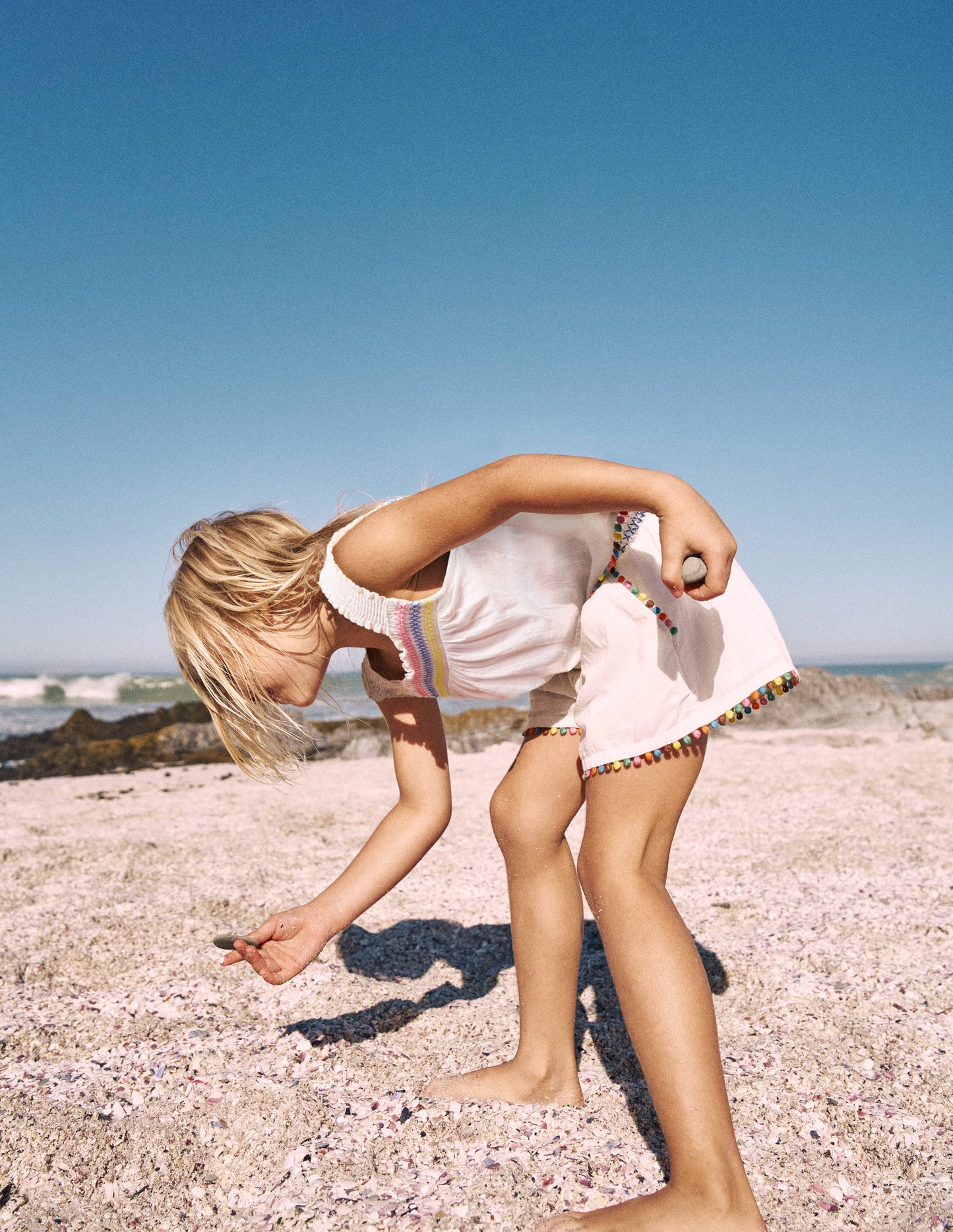 Smocked Woven Top-Soft Ivory