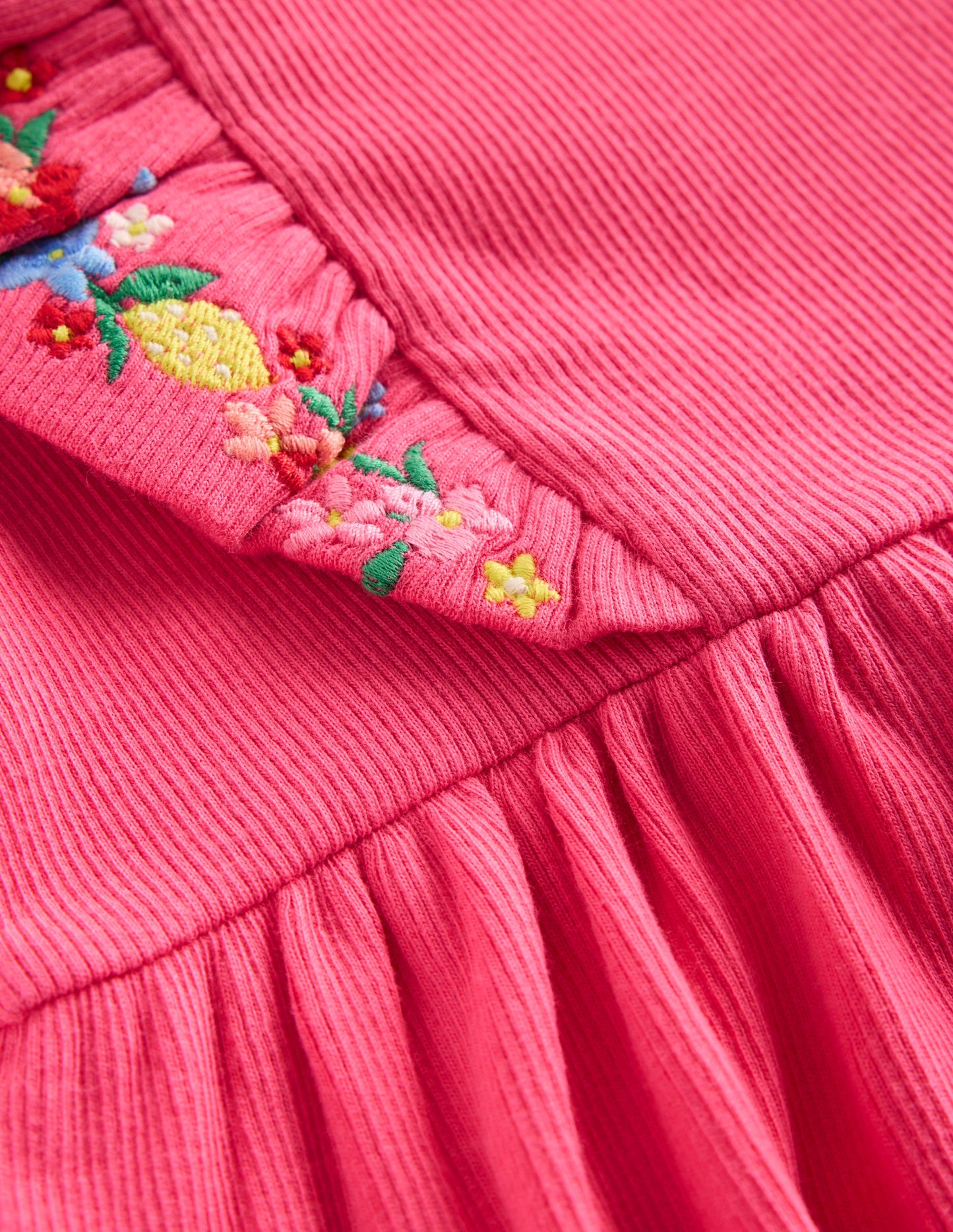 Frieda Embroidered Dress-Rose Petal Pink