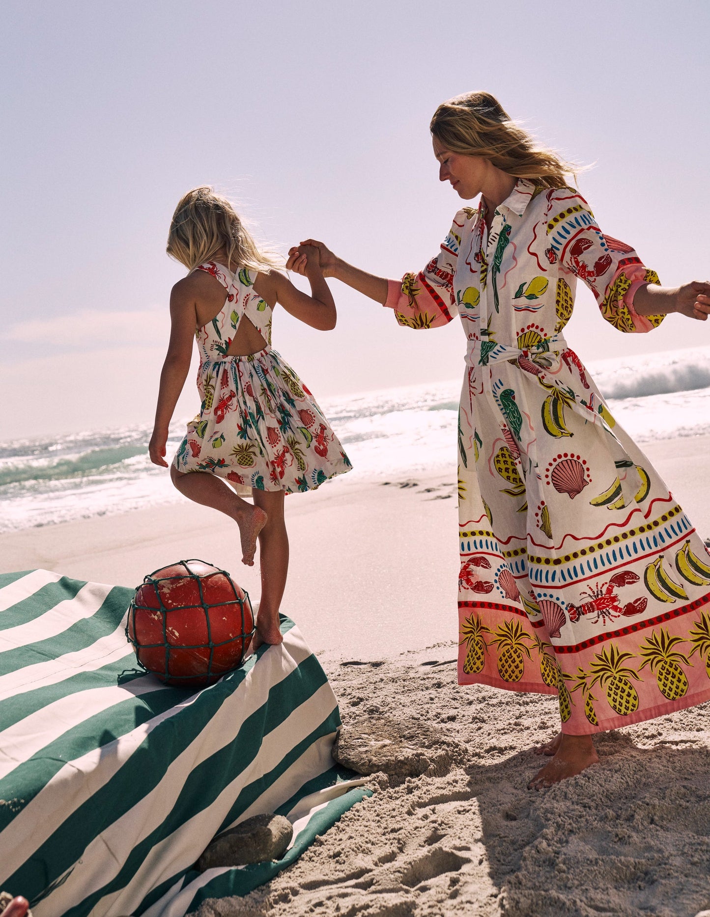 Harper Cross-Back Dress-Multi Tropical