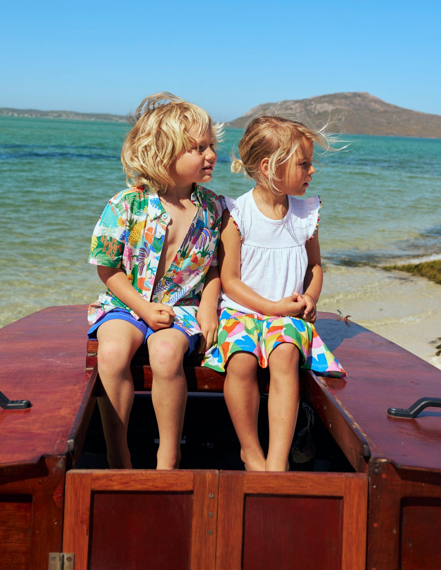 Tiered Jersey Skort-Multi Abstract Palm