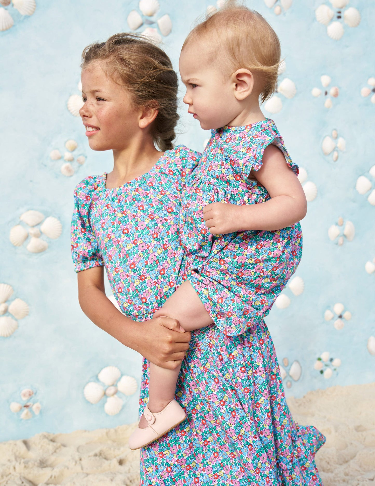 Jersey Midi Skirt-Multi Flowerbed