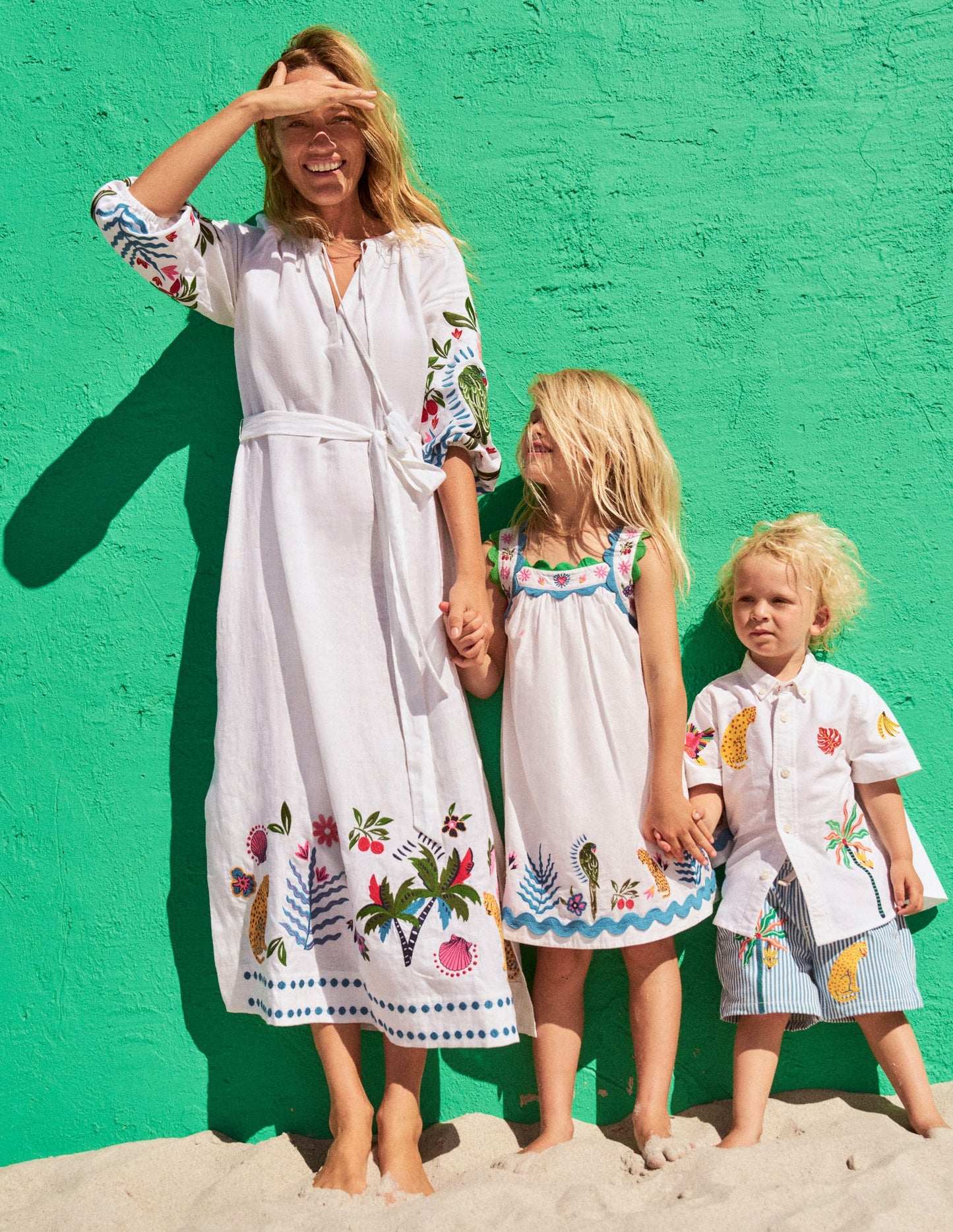 Maribel Strappy Swing Sundress-Soft Ivory Multi Jungle