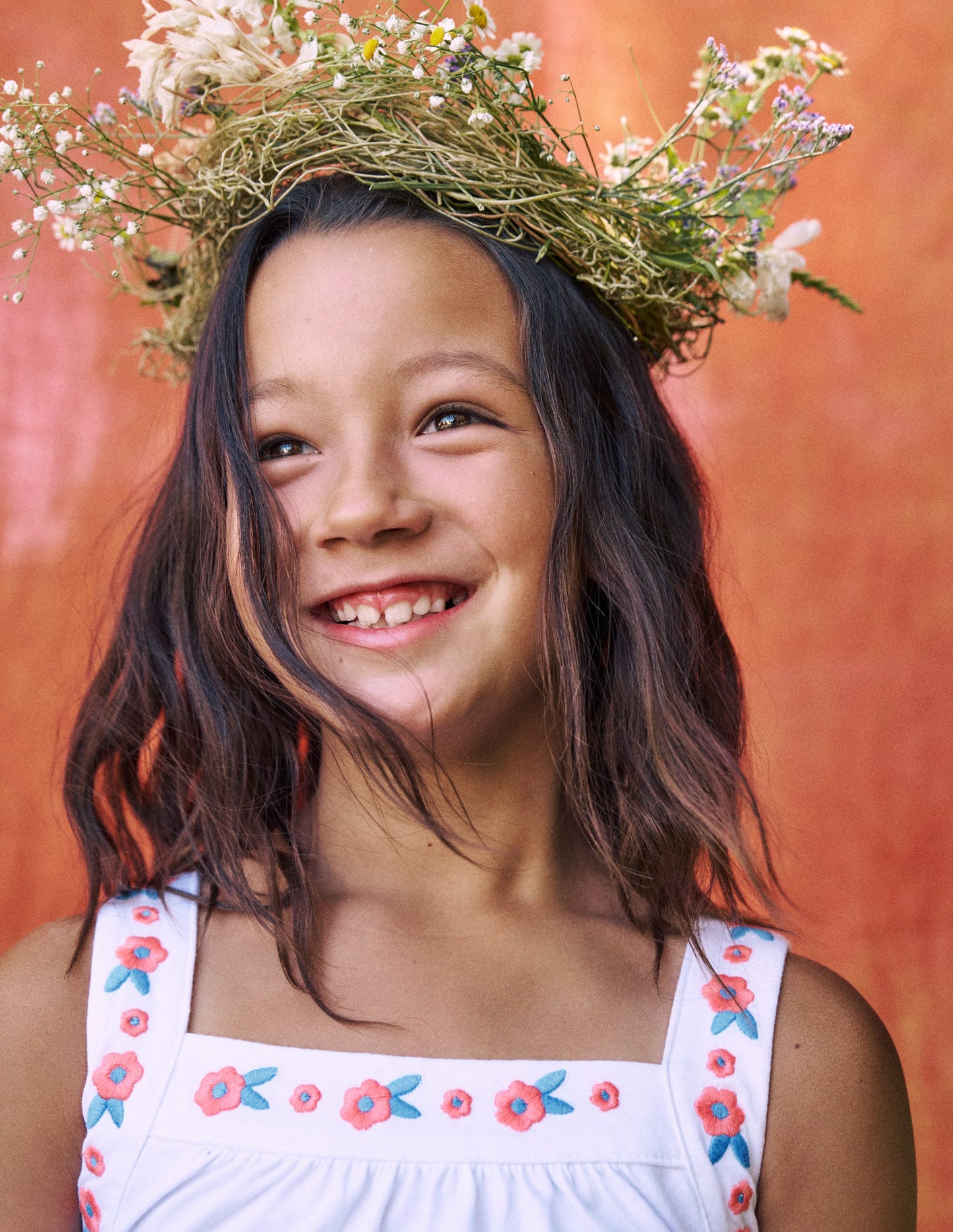Embroidered Sleeveless Top-Soft Ivory