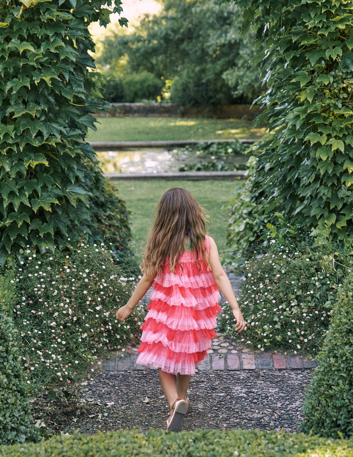 Strawberry Tulle Dress-Red/Pink