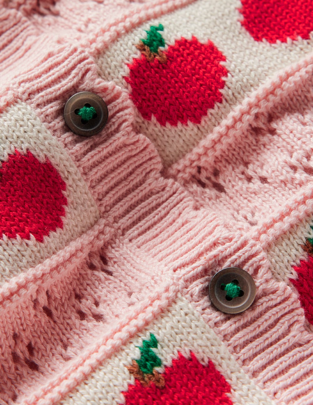 Pretty Scalloped Cardigan-Chalk Pink Apples