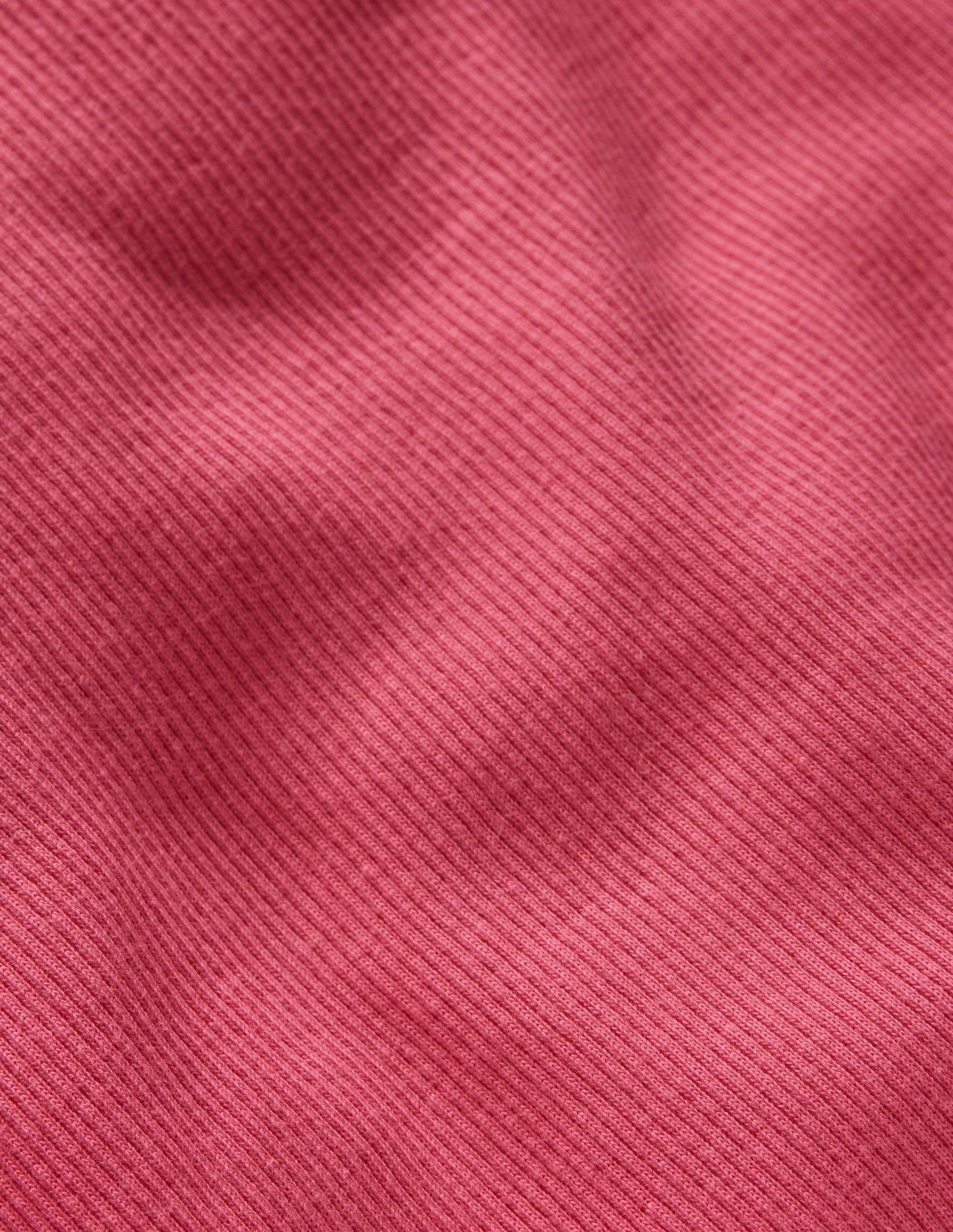 Ribbed Long Sleeve T-shirt-Rose Pink